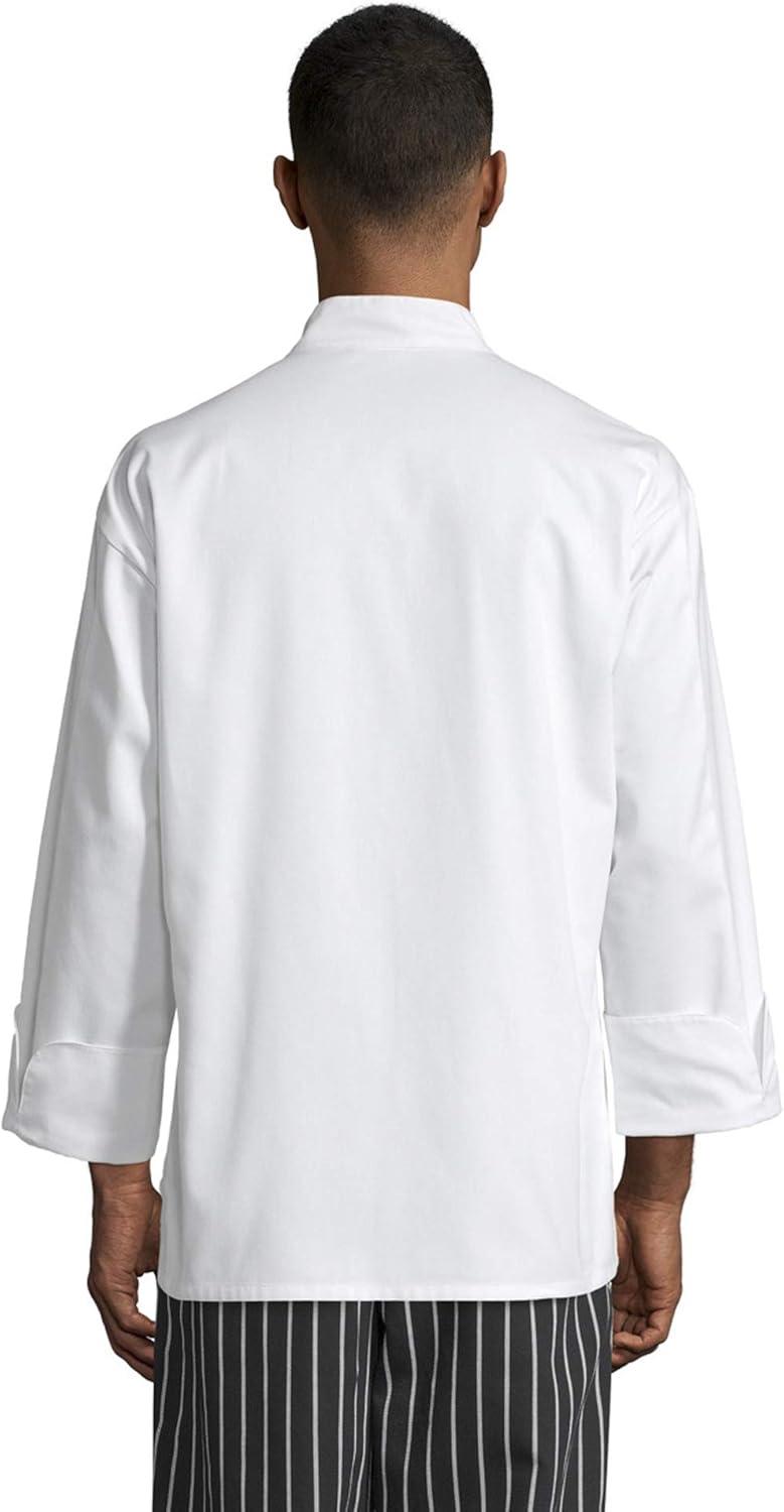 White XL Unisex Long Sleeve Button Chef Coat