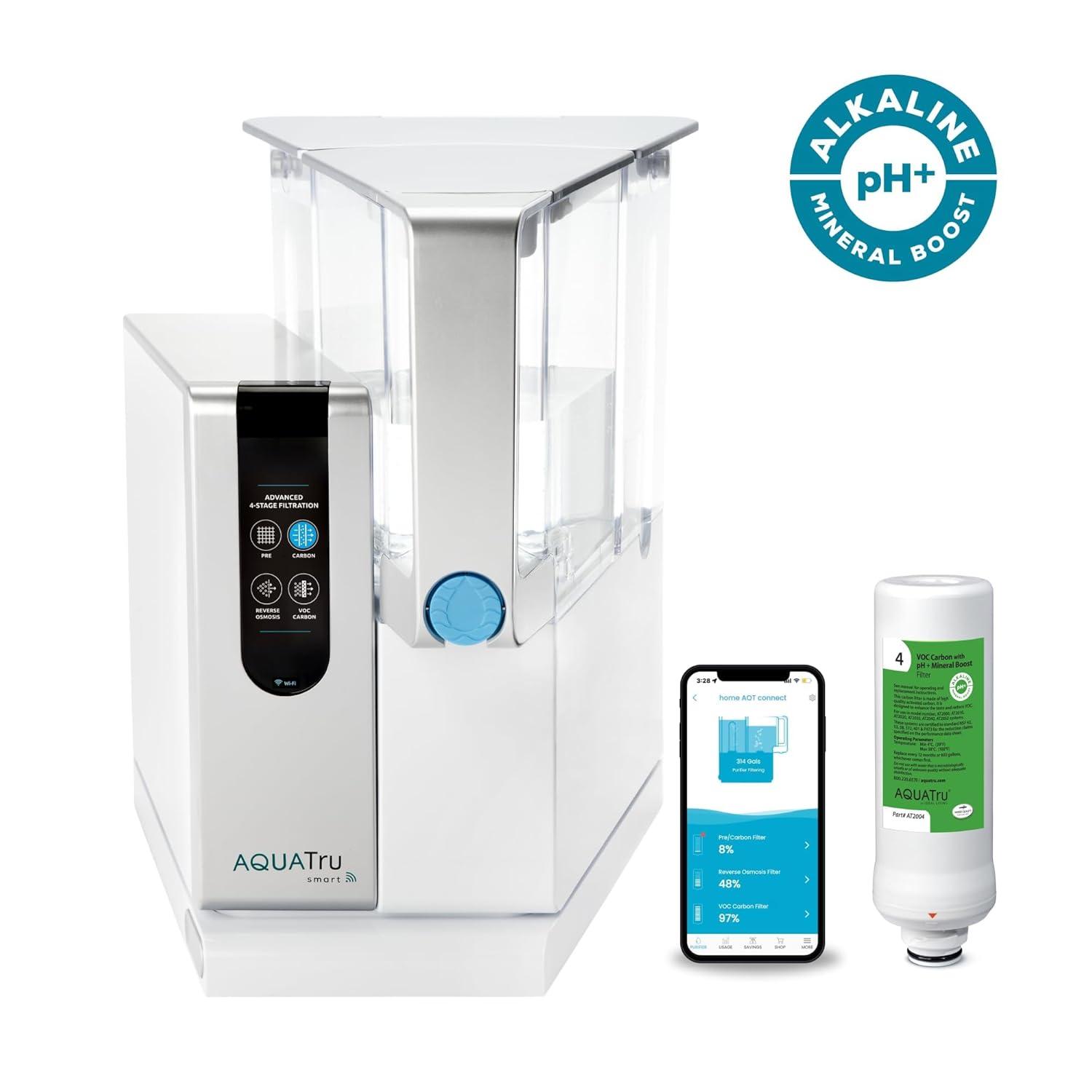 AquaTru Classic Smart Alkaline Countertop Water Purifier for PFAS & Other Contaminants with App