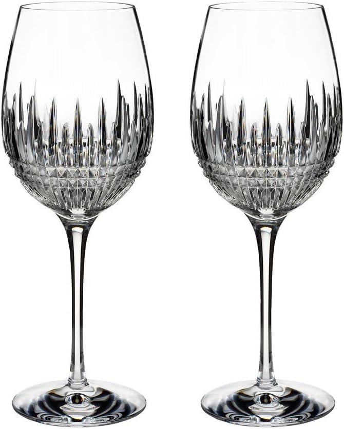 Lismore Diamond Essence 20oz Crystal Goblet Pair