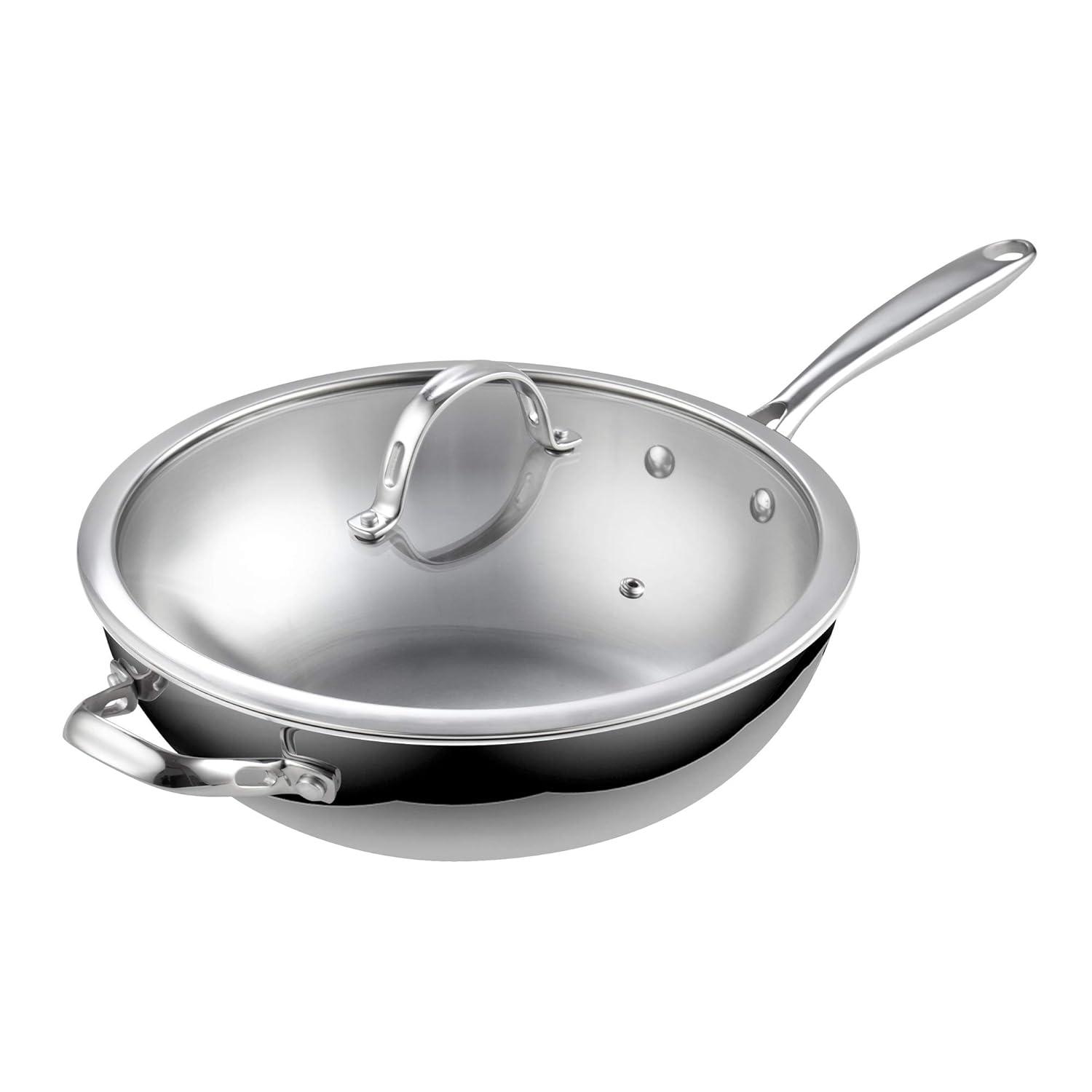 3 Quarts Stainless Steel Saute Pan with Lid