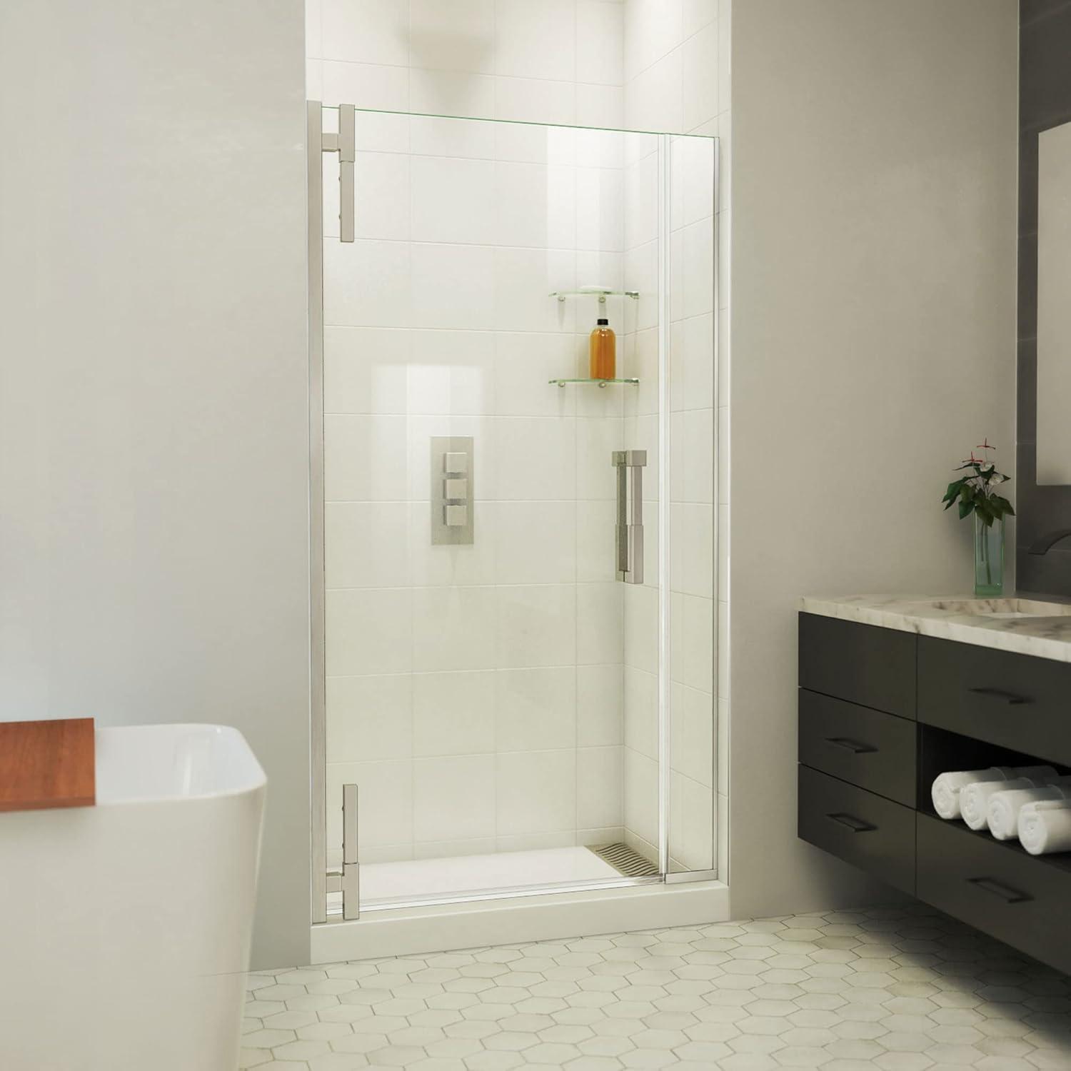 DreamLine Ascend 40-41 in. W x 72 in. H Frameless Pivot Shower Door