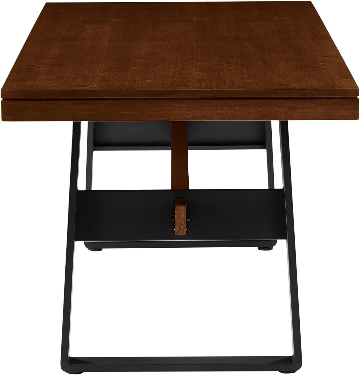 Ash Metal Base Dining Table