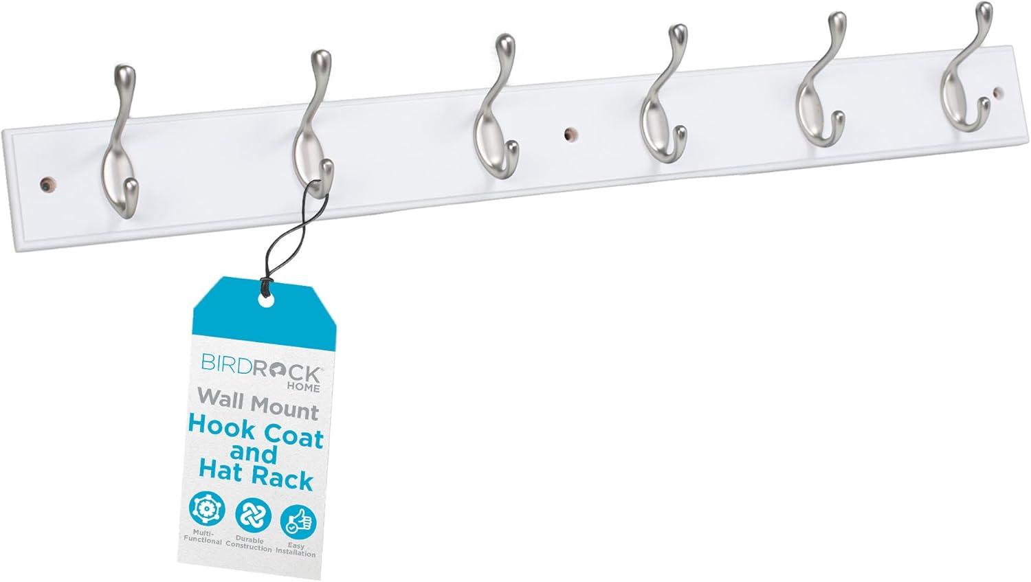 Wall 6 - Hook Wall Mounted Coat Rack