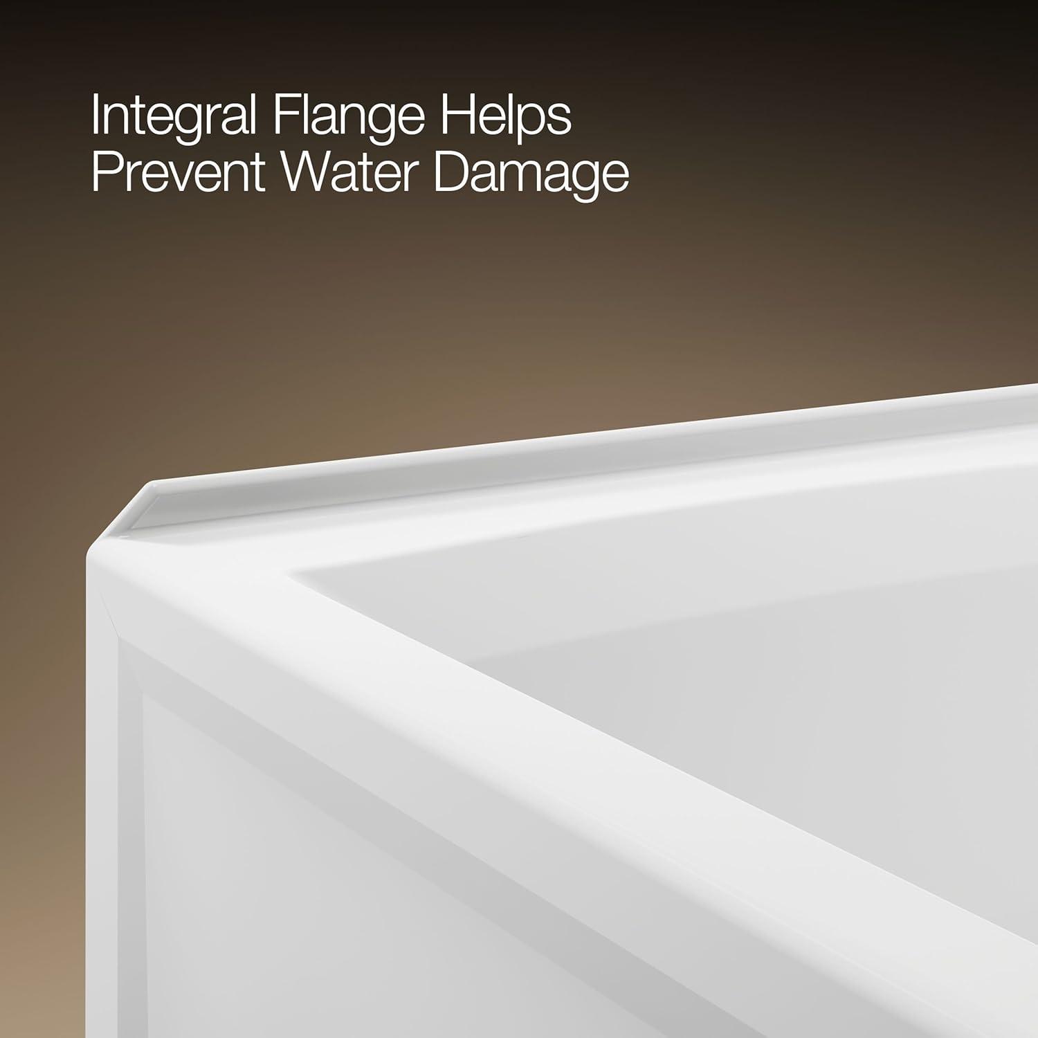 72" x 36" Acrylic Alcove Soaking Bathtub with Comfort Depth