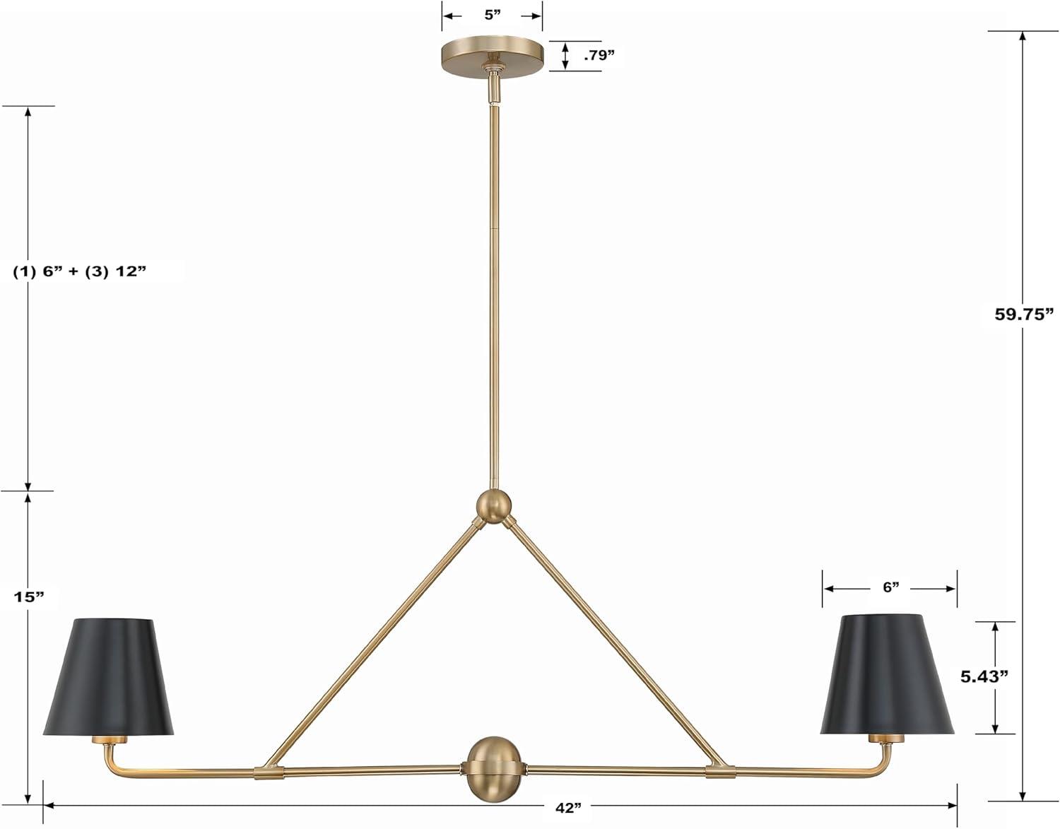 Crystorama Lighting Xavier 2 - Light Chandelier in  Vibrant Gold