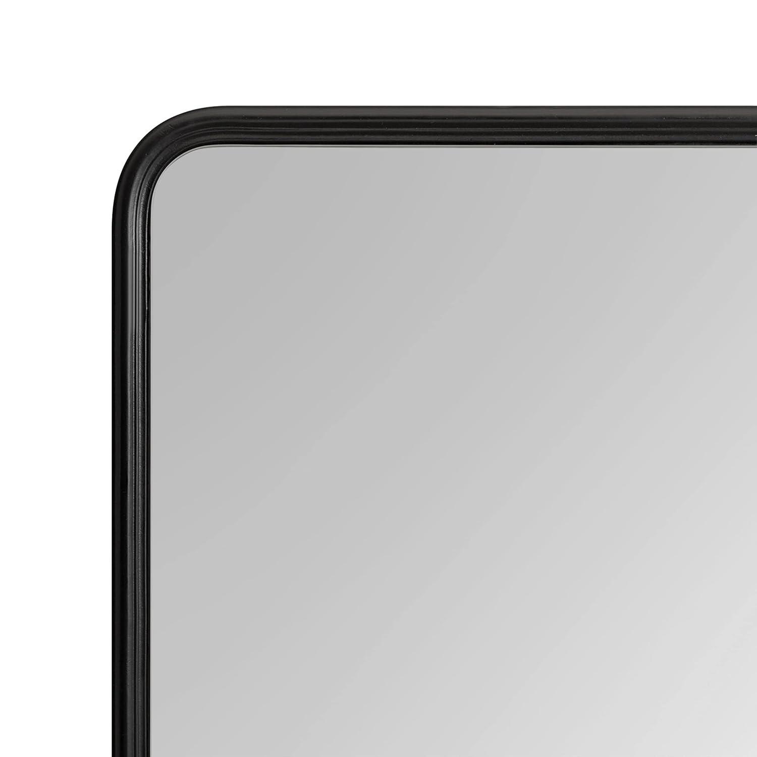 Kate and Laurel Caskill Rectangle MDF Rectangle Mirror, 24x36, Black