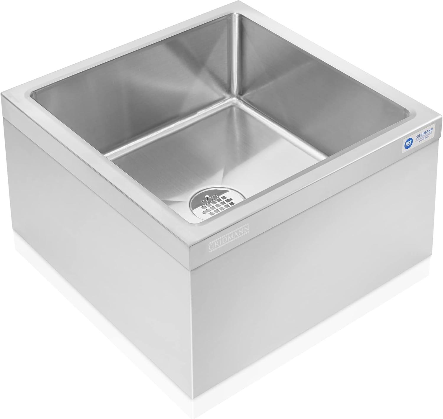 GRIDMANN 24'' L x 24'' W Floor Sink REST-SINK-MP-GR28