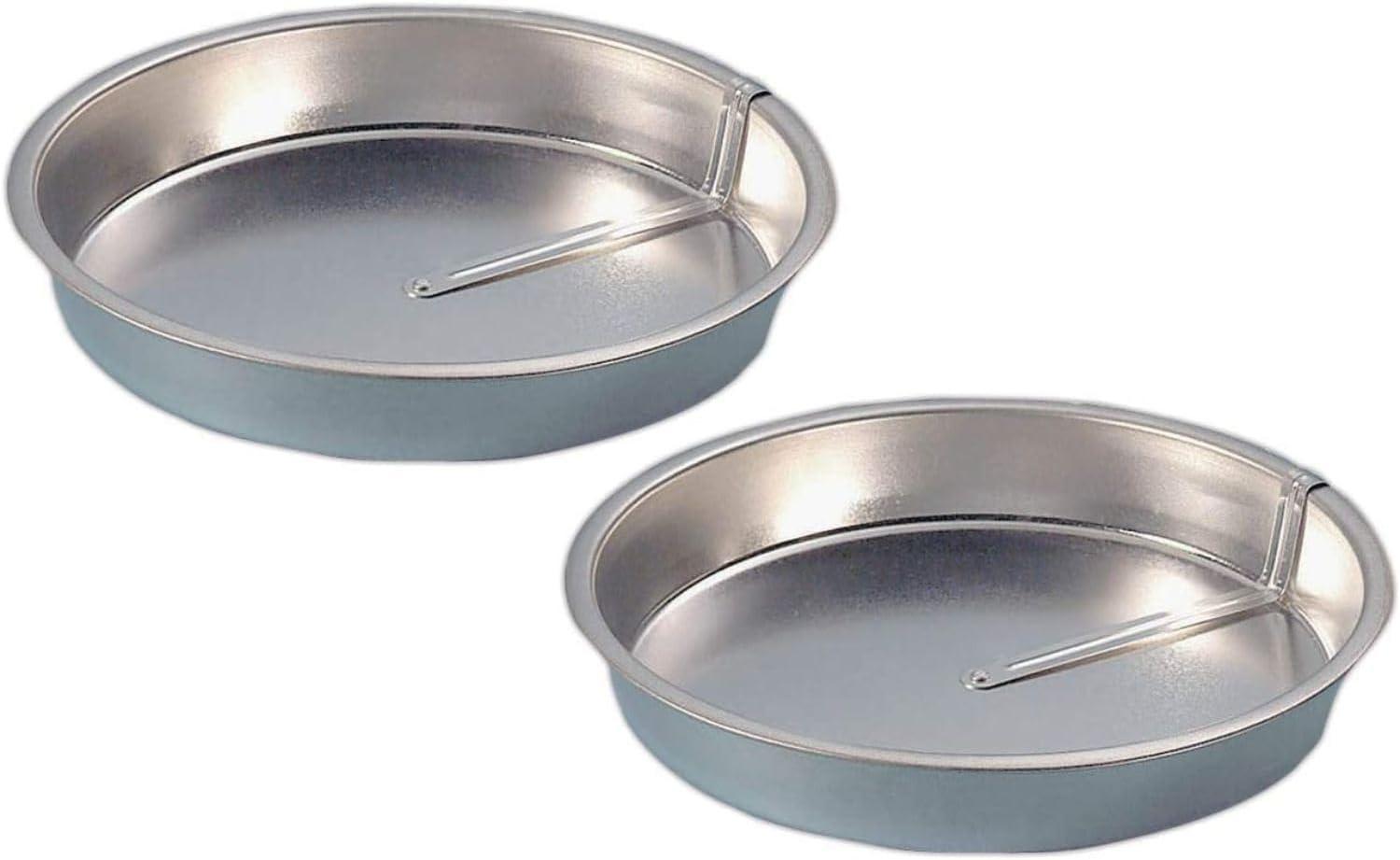 Bandwagon Tin-Plated Cake Pan with Release 9" OD x 1 1/4" Deep Set of 2