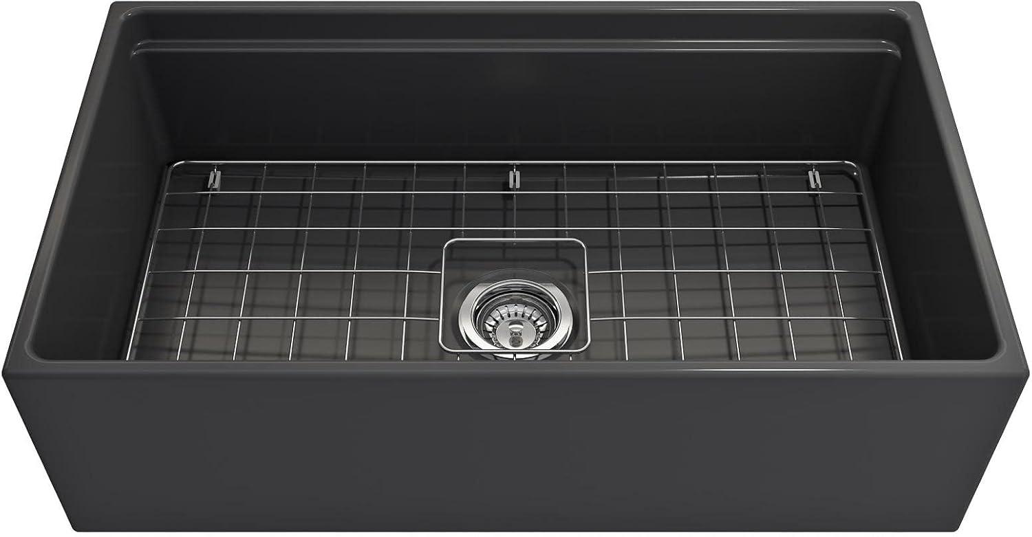 Contempo 33'' L Farmhouse Apron-Front Fireclay Kitchen Sink