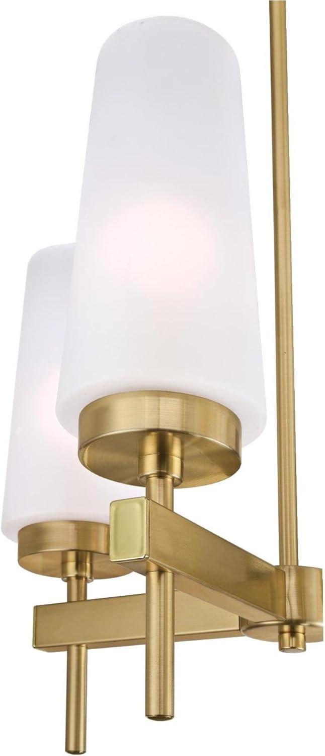 Westinghouse Lighting 6352700 6 Light Chandelier Champagne Brass Finish with Frosted Glass