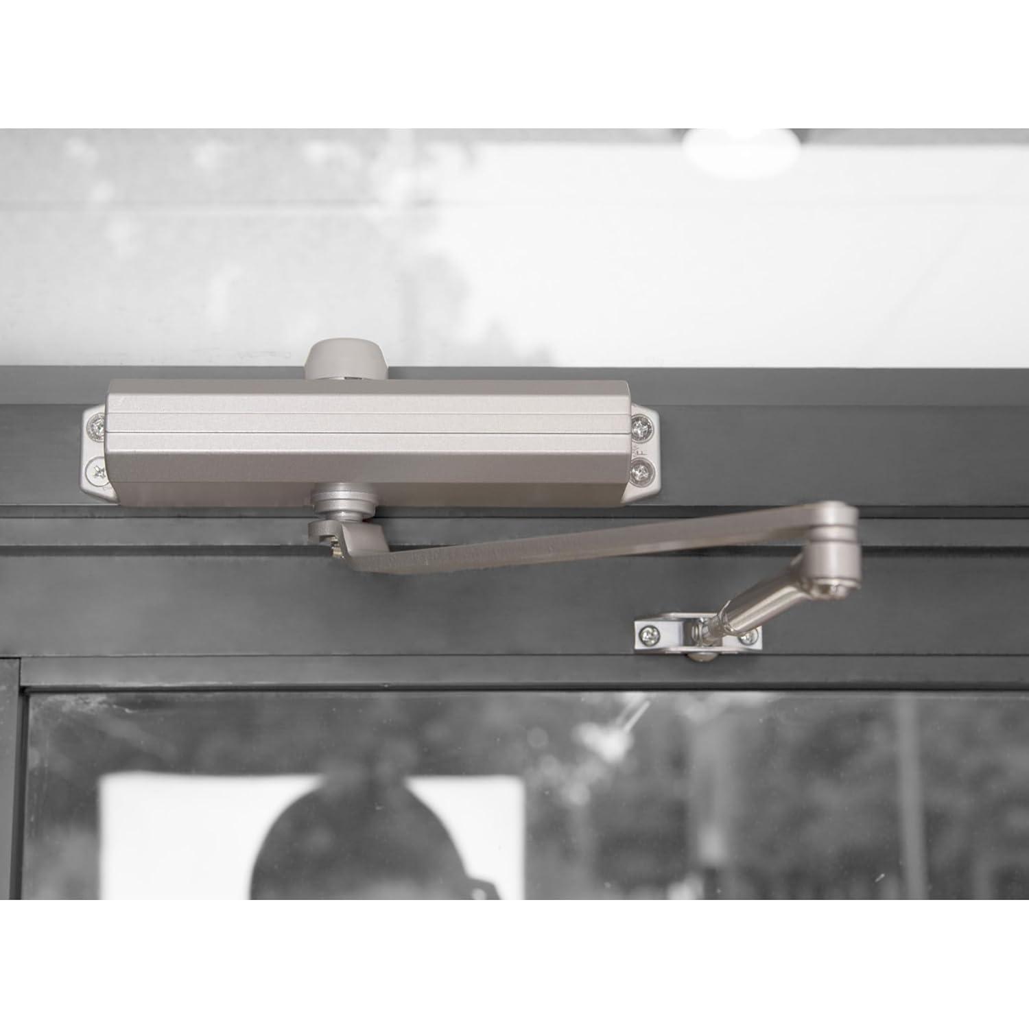 Global Door Controls TC200 Series ADA Closer with Back-Check Size 4 in Aluminum
