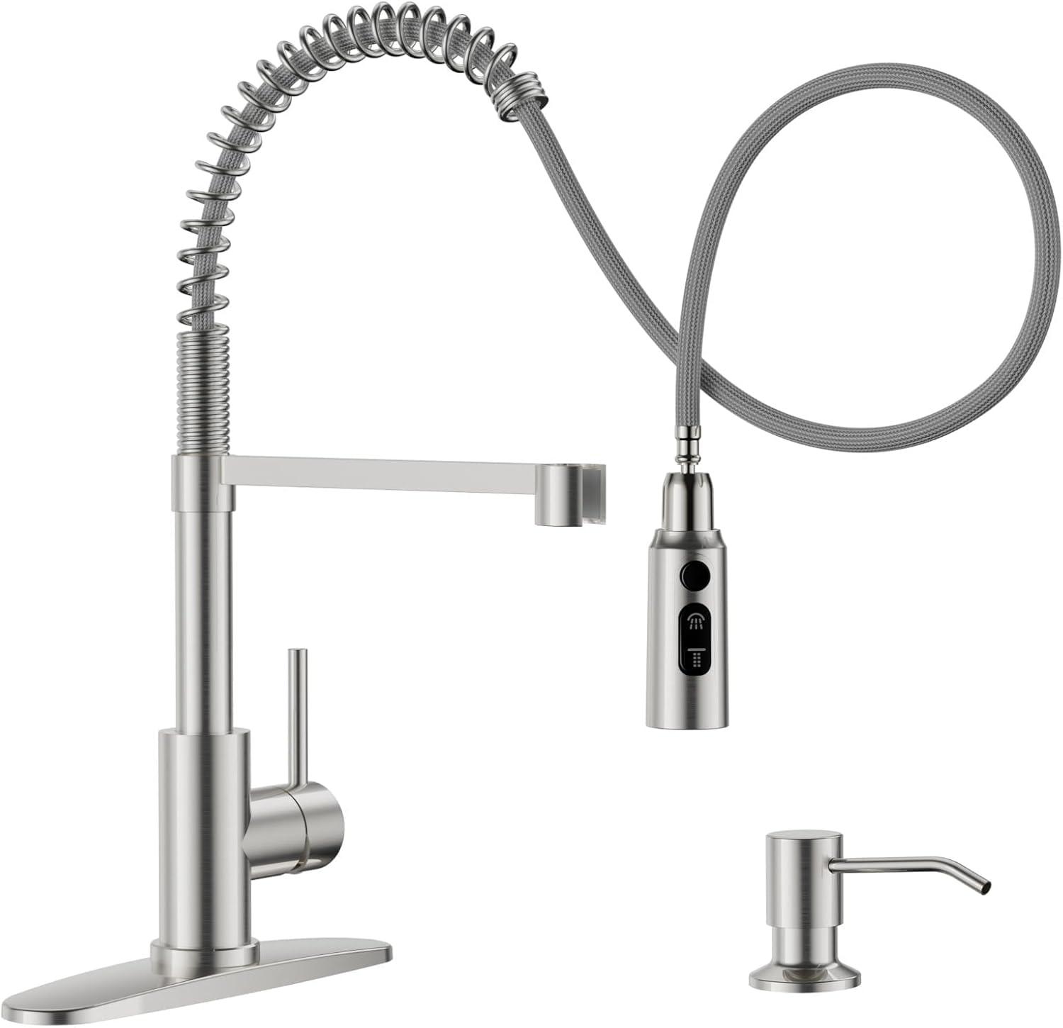 APPASO Pull Down Kitchen Faucet with Soap Dispenser