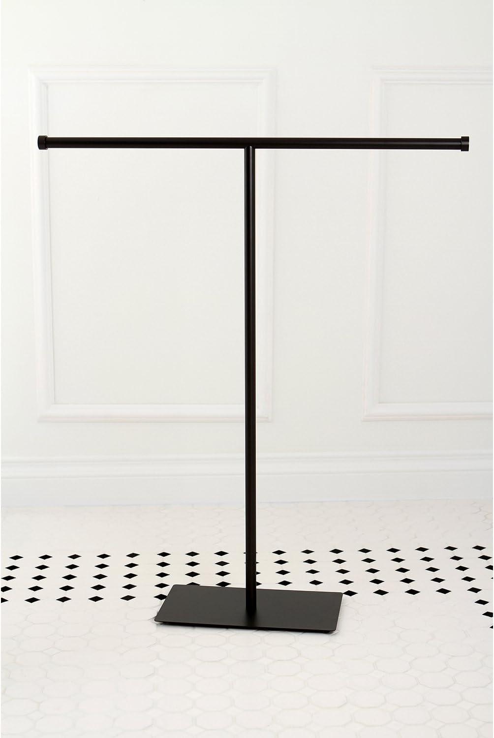 Oil Rubbed Bronze T-Shape Towel Rack with Weighted Base