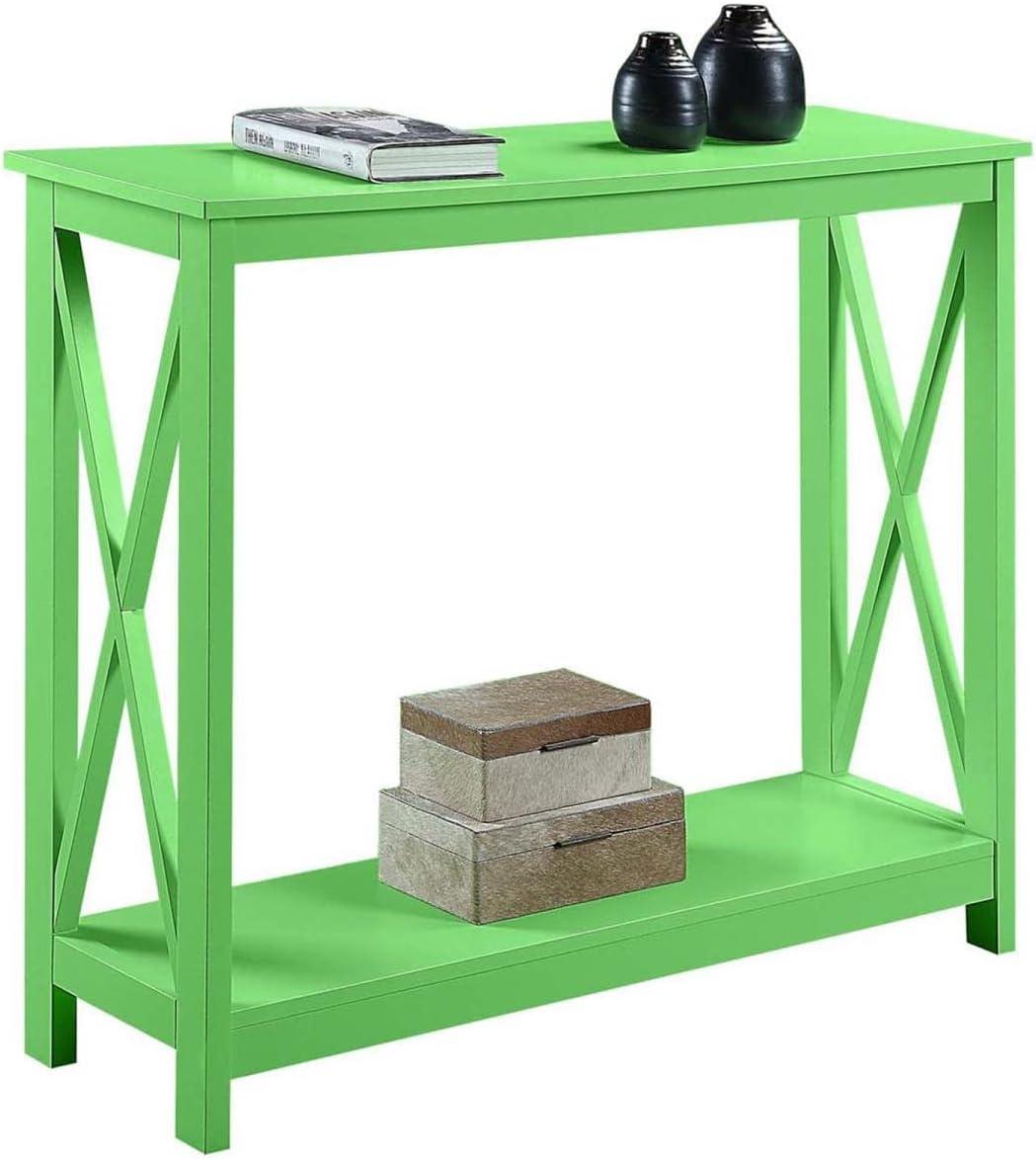 Convenience Concepts Oxford Console Table with Shelf, Lime Wood Finish