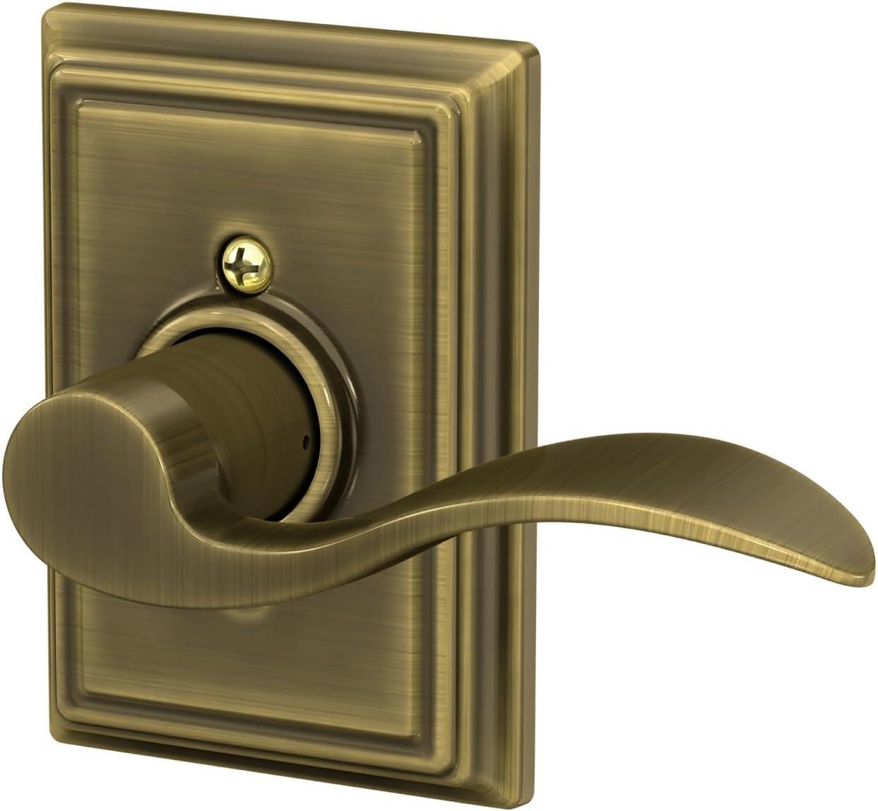 Accent Lever with Addison Trim Non-Turning Lock