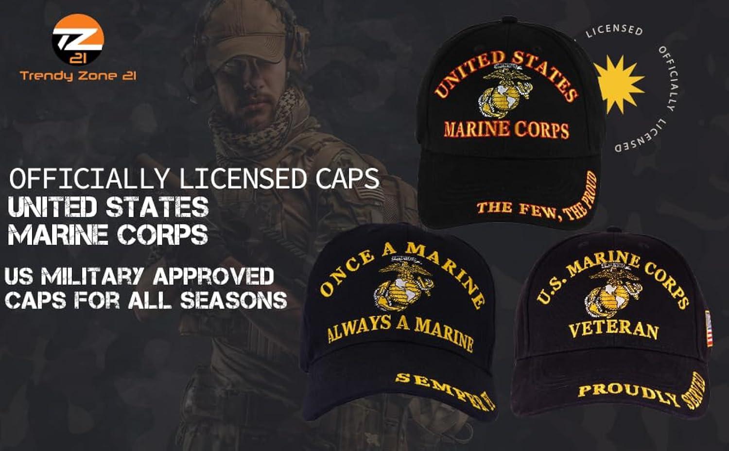 United States Marine Corps Cap | Perfect for Everyday, Comfortable | Baseball Cap for Men Women Official Licensed