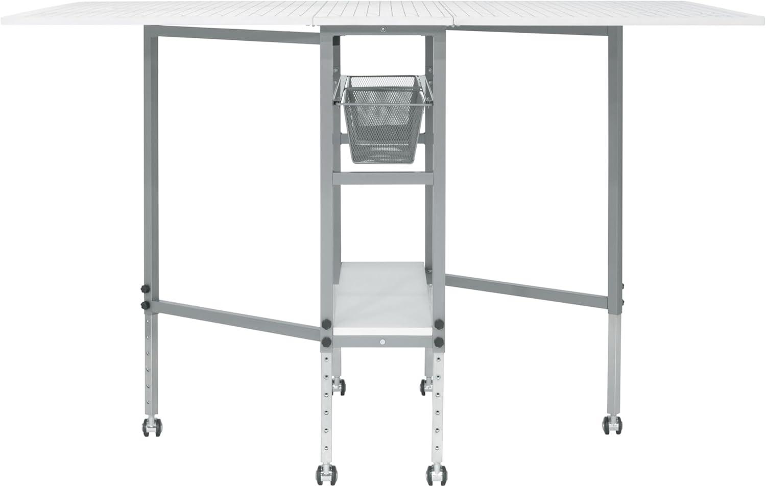 58.5'' x 36.75'' Foldable Sewing Table with Wheels