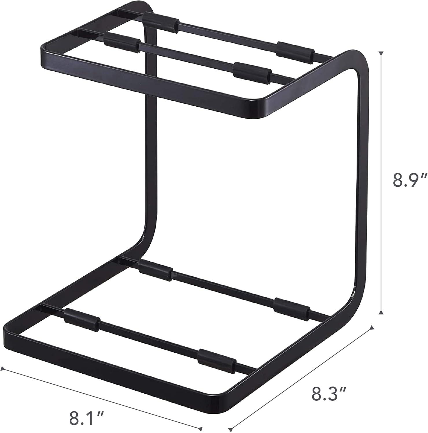 Black Steel Two-Tier Freestanding Pot Organizer