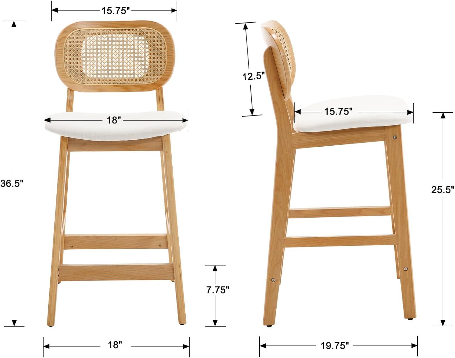 Azarah Solid Wood 25.5'' Counter Stool (Set of 2)