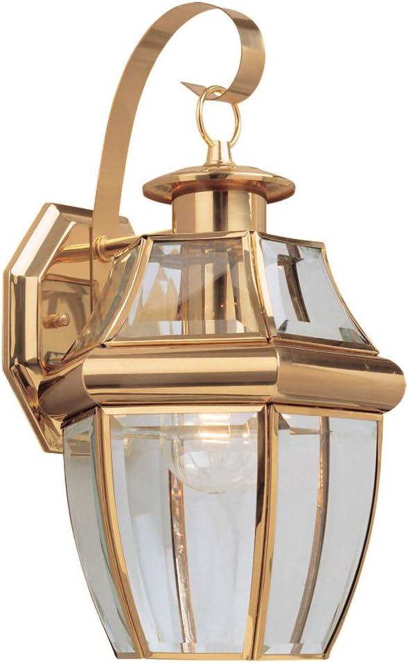 Antique Brushed Nickel Outdoor Lantern with Clear Glass Shade