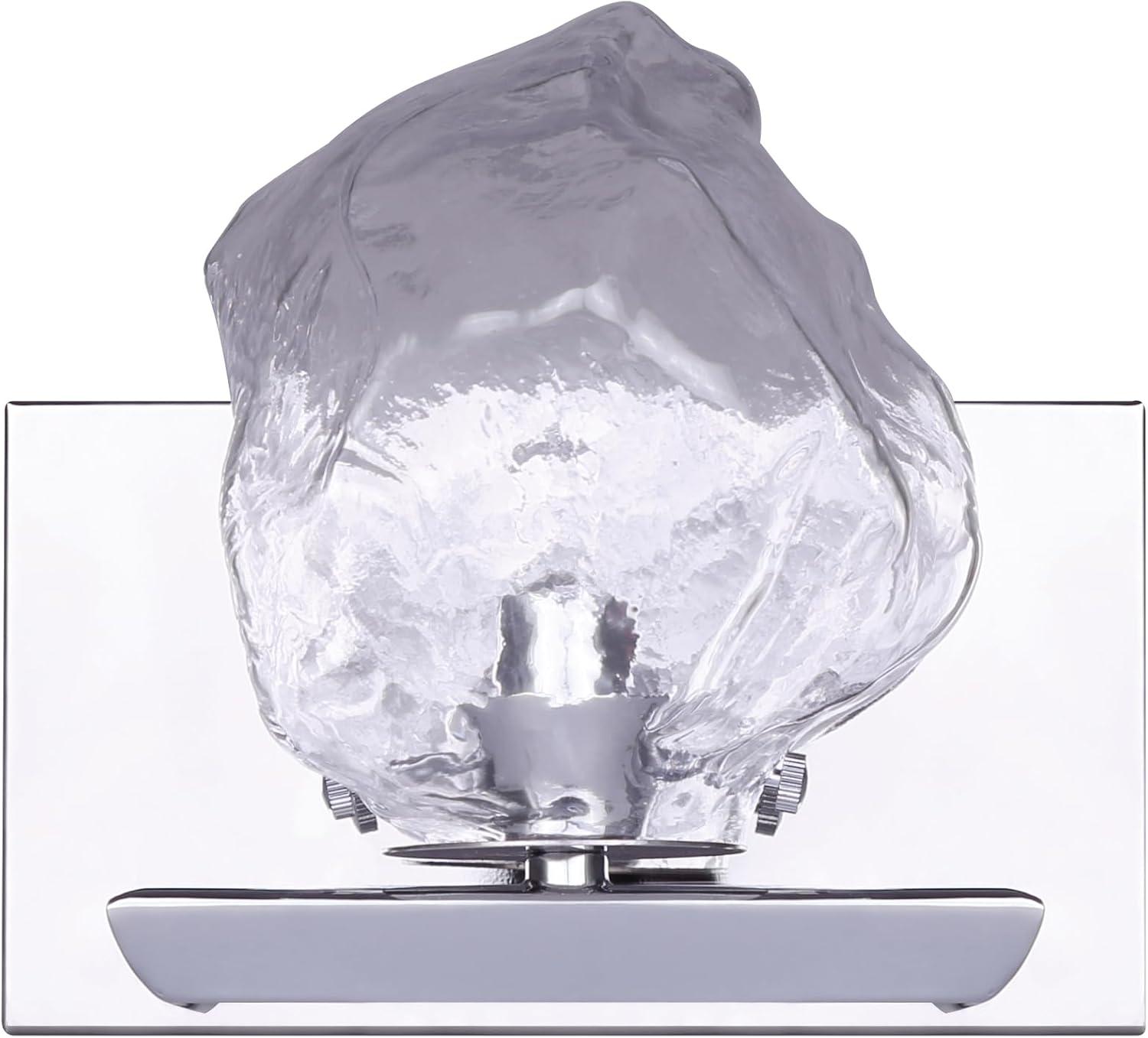 Rockport Chrome Vanity Light with Clear Glass Shade