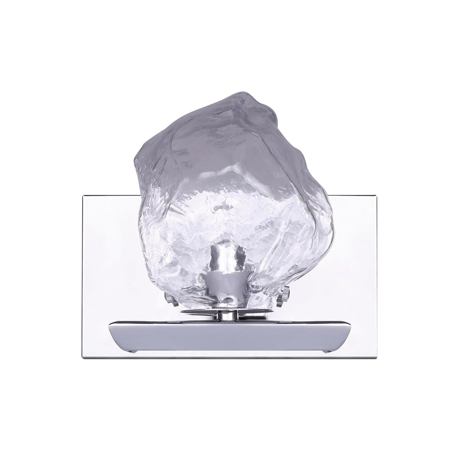 Rockport Chrome Vanity Light with Clear Glass Shade