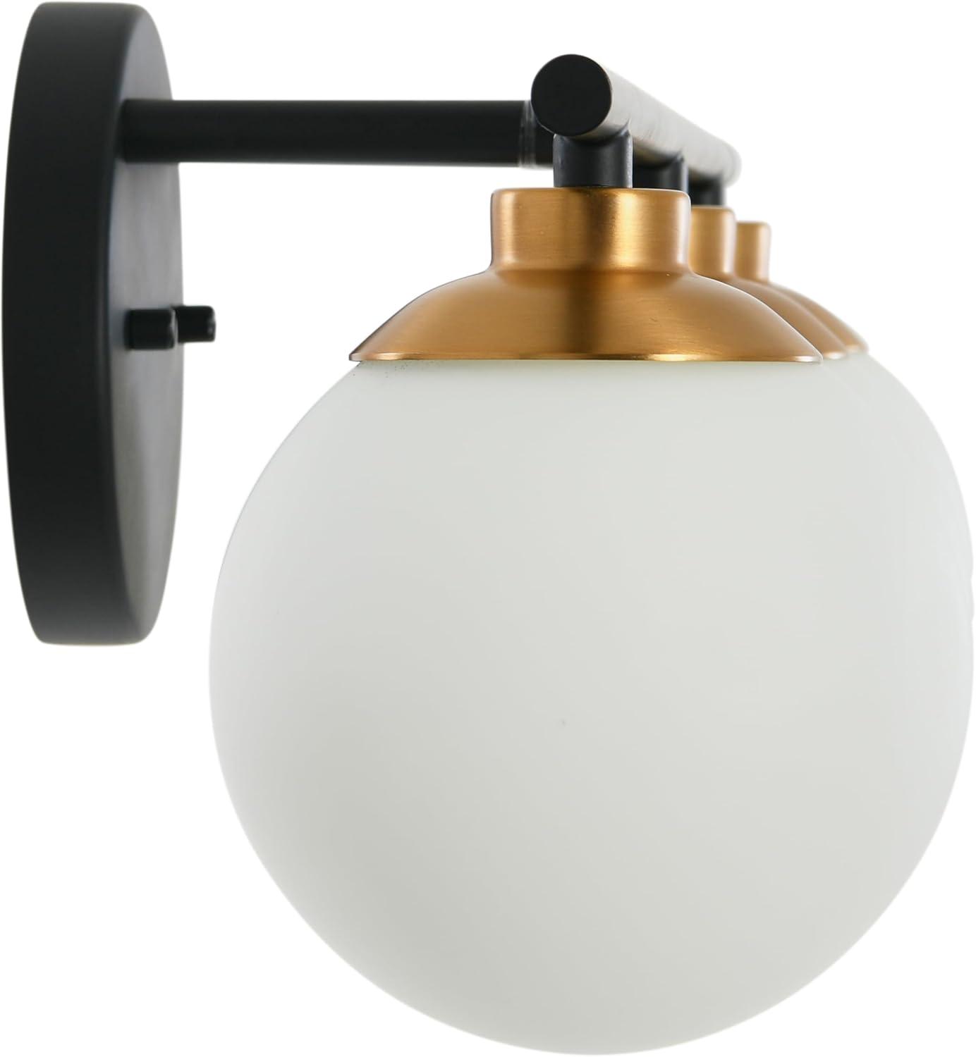 Robert Stevenson Lighting Lorne Metal and Frosted Glass 3-Light Vanity Light Chrome: ETL Listed, Modern Wall Fixture