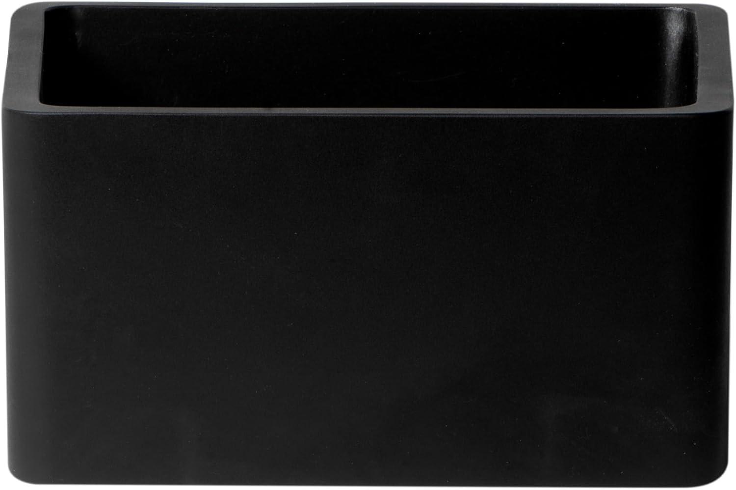 Black Matte Resin Contemporary Shower Bench