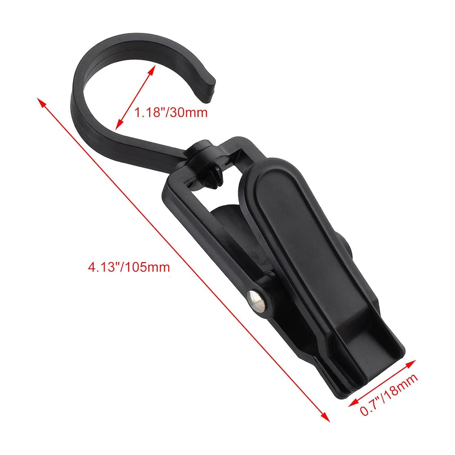 Guiyong 20pcs Laundry Hooks with Clips Plastic Swivel Hanging Hooks Clip Hooks for Socks Boot Bras Towels