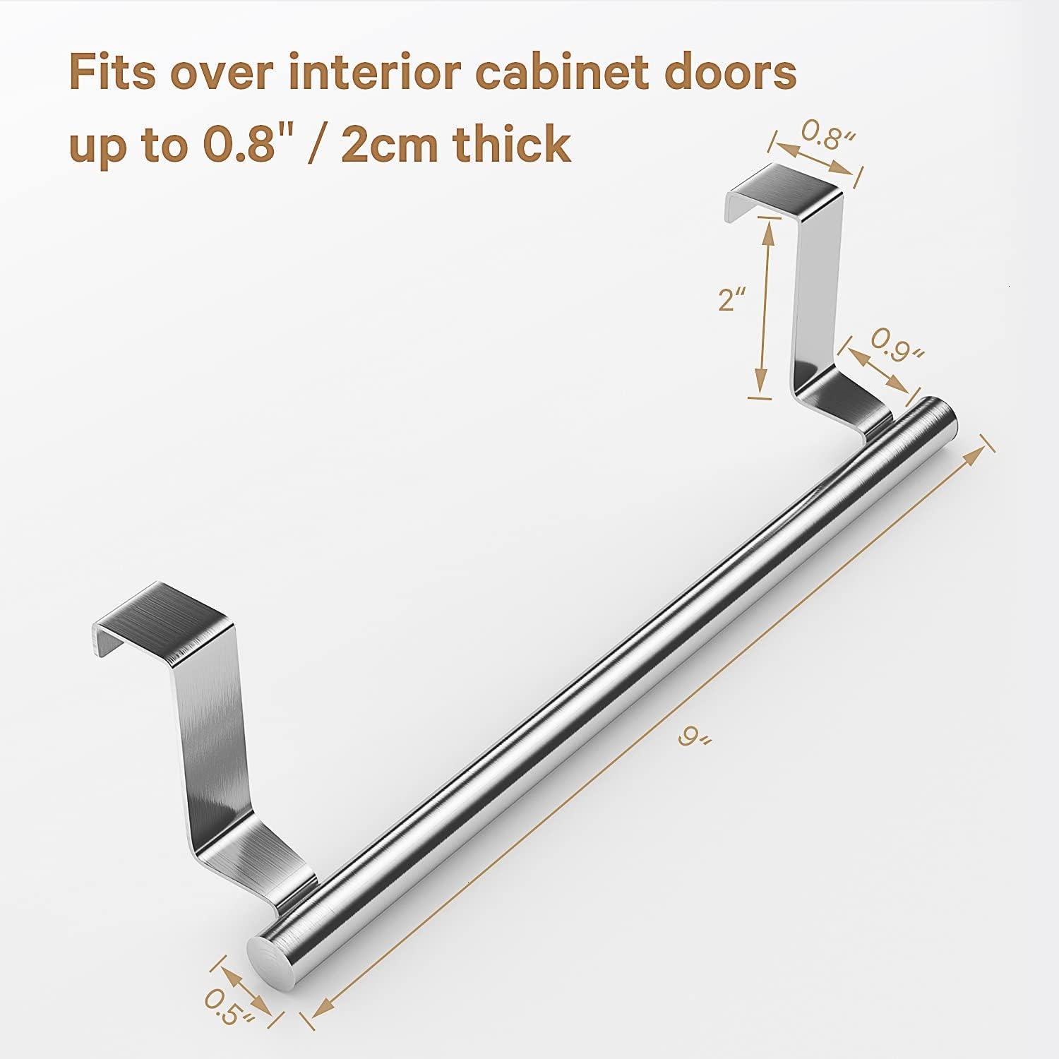Stainless Steel Over Door Double Towel Rack Bar Holders