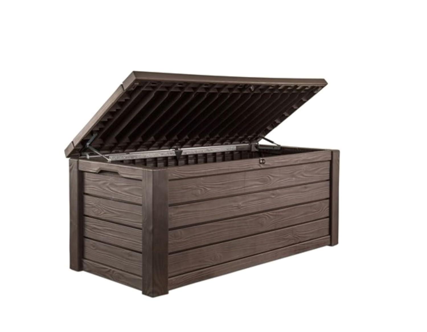 Keter Keter Westwood 150 Gallon Large Durable Resin Outdoor Storage and Organization Deck Box For Patio Furniture and Supplies