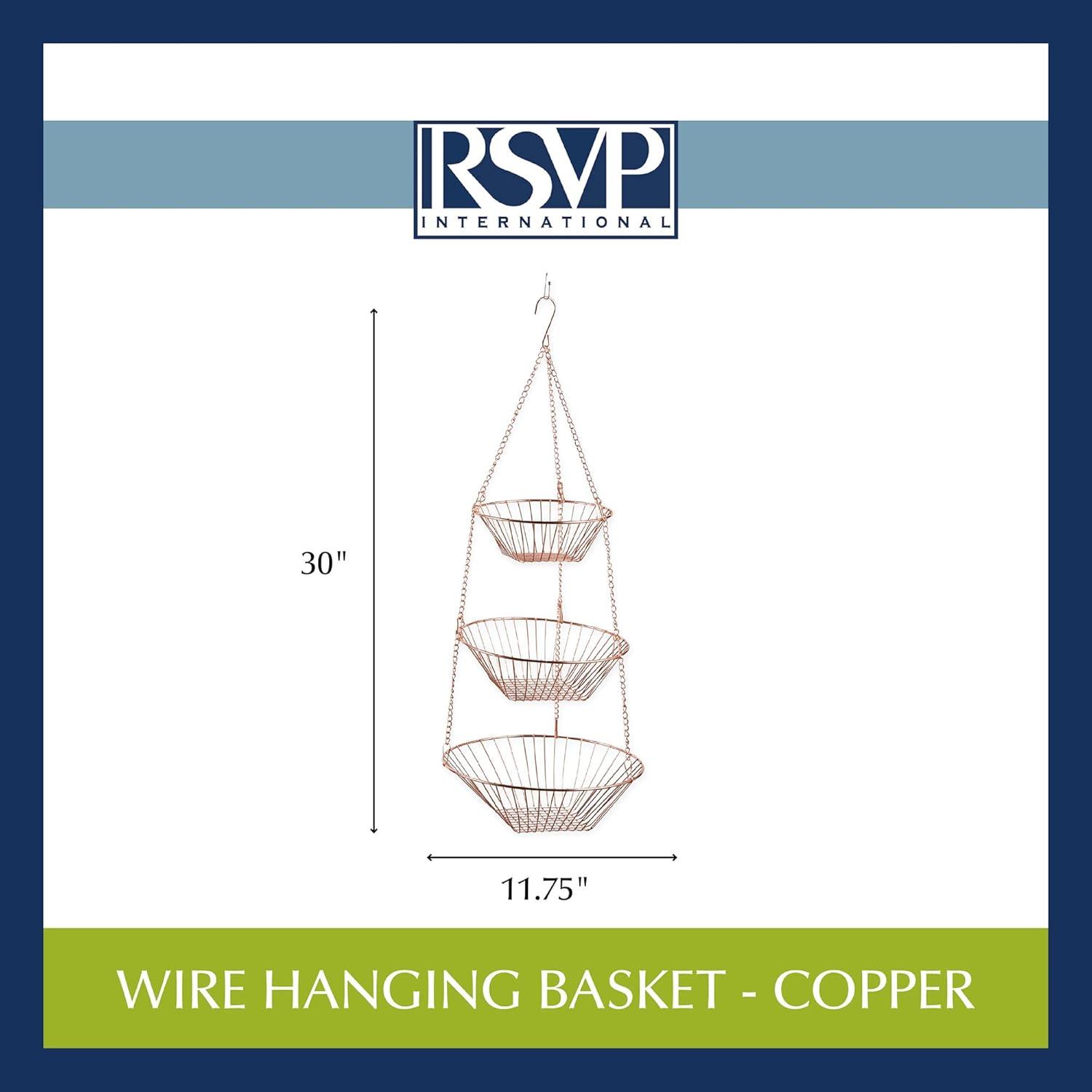 Wire Hanging Basket - Copper