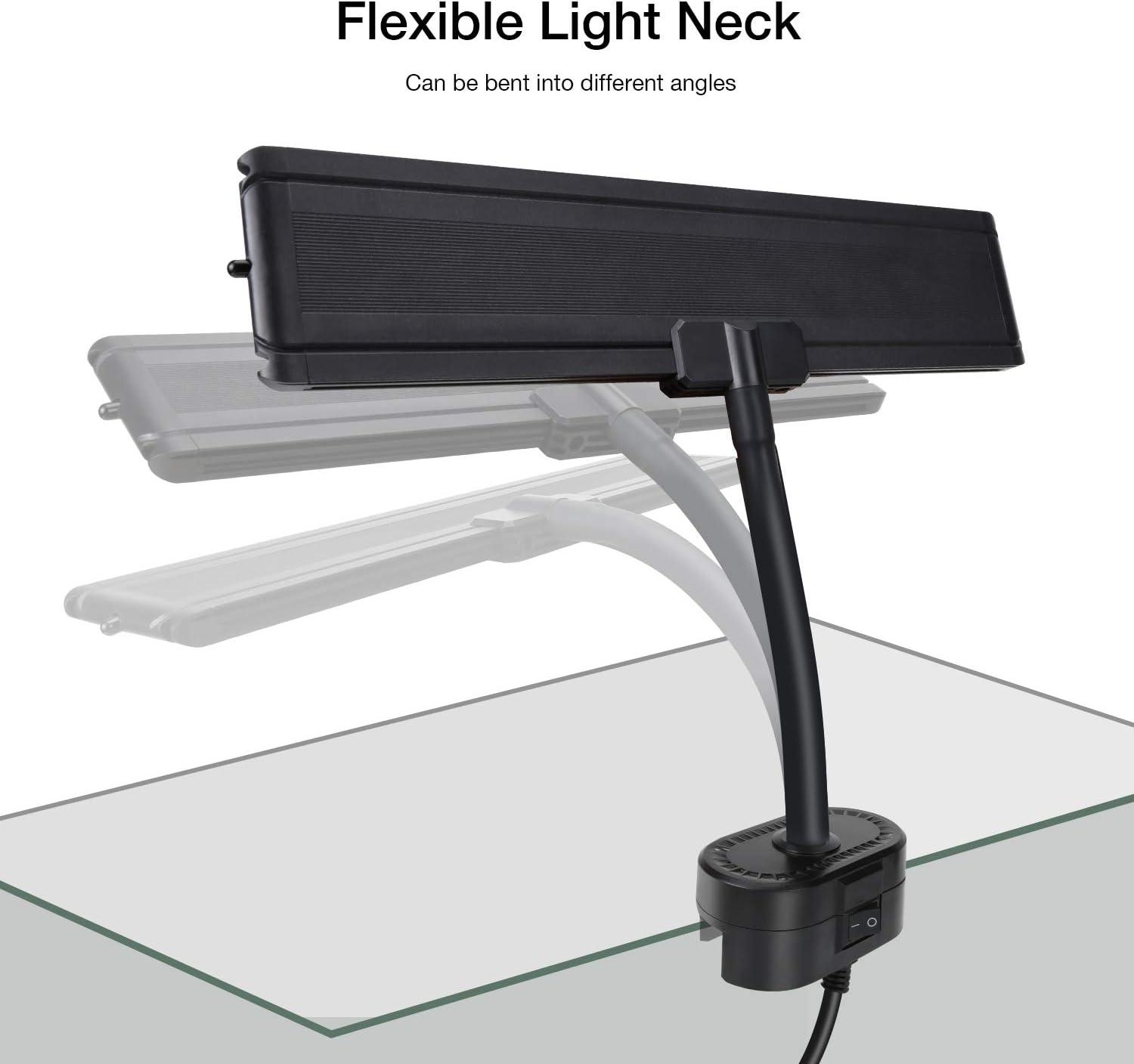 IREENUO Aquarium LED Light, Full Spectrum Fish Tank Clip on Light with Remote, Color Changing Lighting for Reef Coral Aquatic Plants and Fish Keeping (20W（23.6inch)