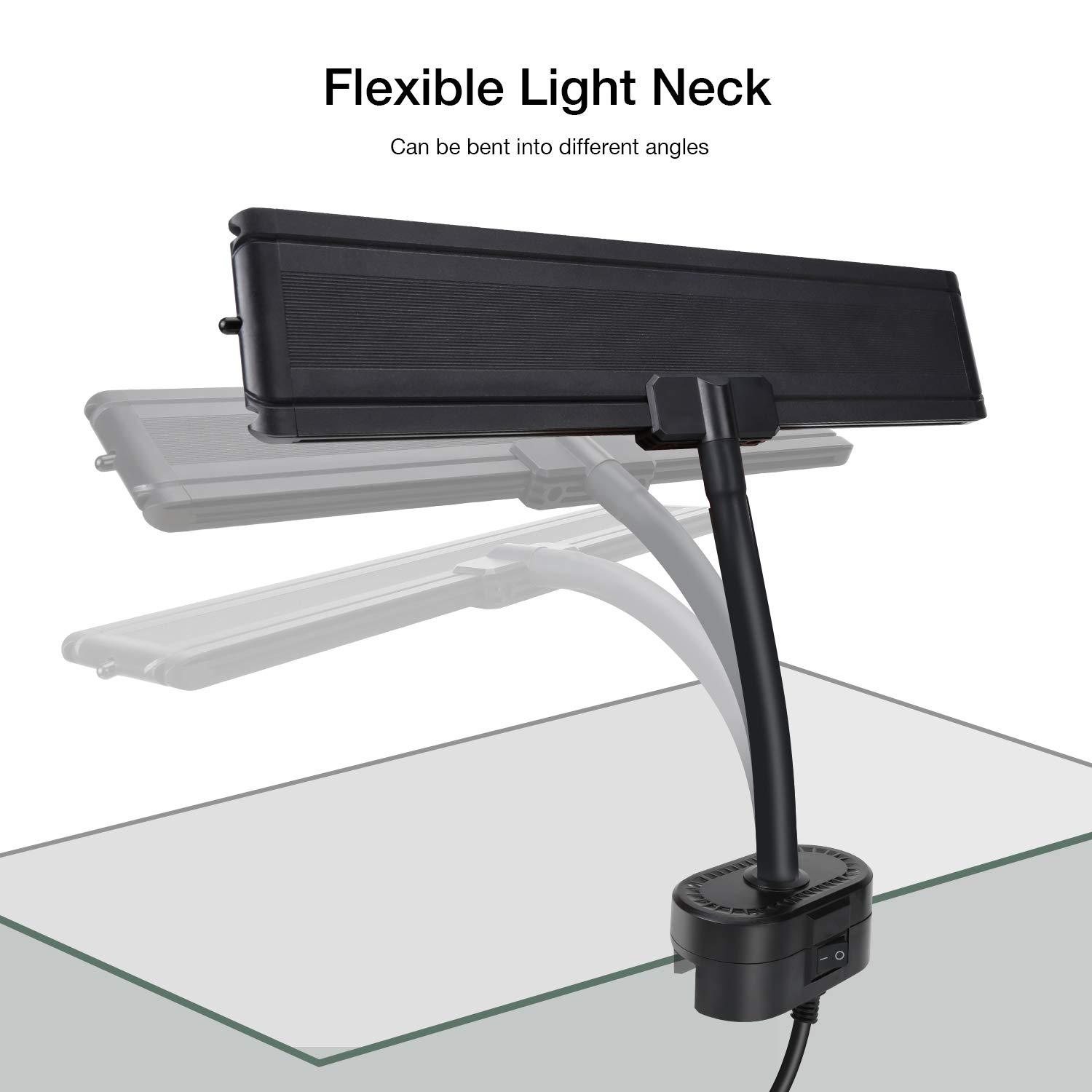 IREENUO Aquarium LED Light, Full Spectrum Fish Tank Clip on Light with Remote, Color Changing Lighting for Reef Coral Aquatic Plants and Fish Keeping (20W（23.6inch)