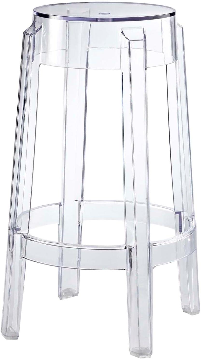 26.5" Sleek Transparent Acrylic Counter Stool