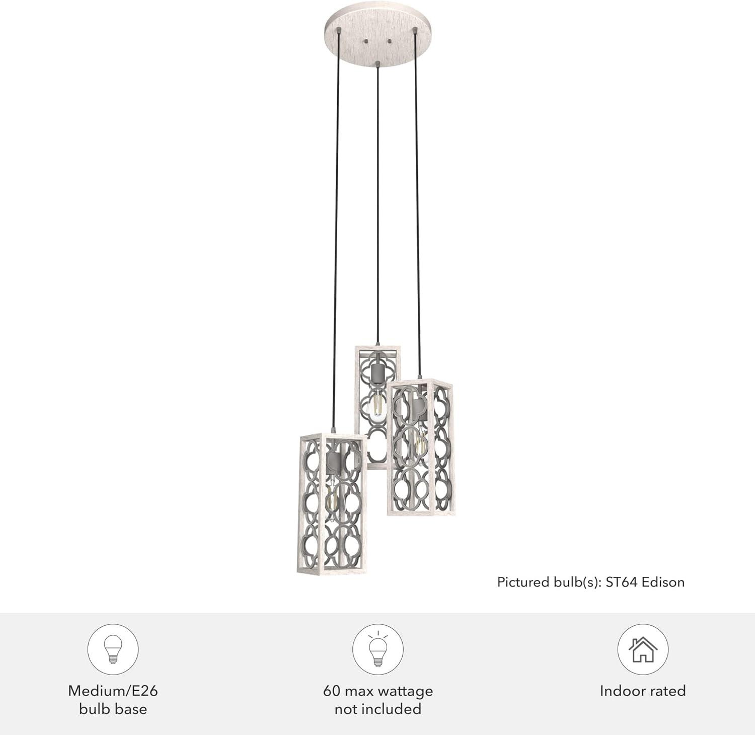 Gablecrest 3 Light Rectangle Cluster Pendant