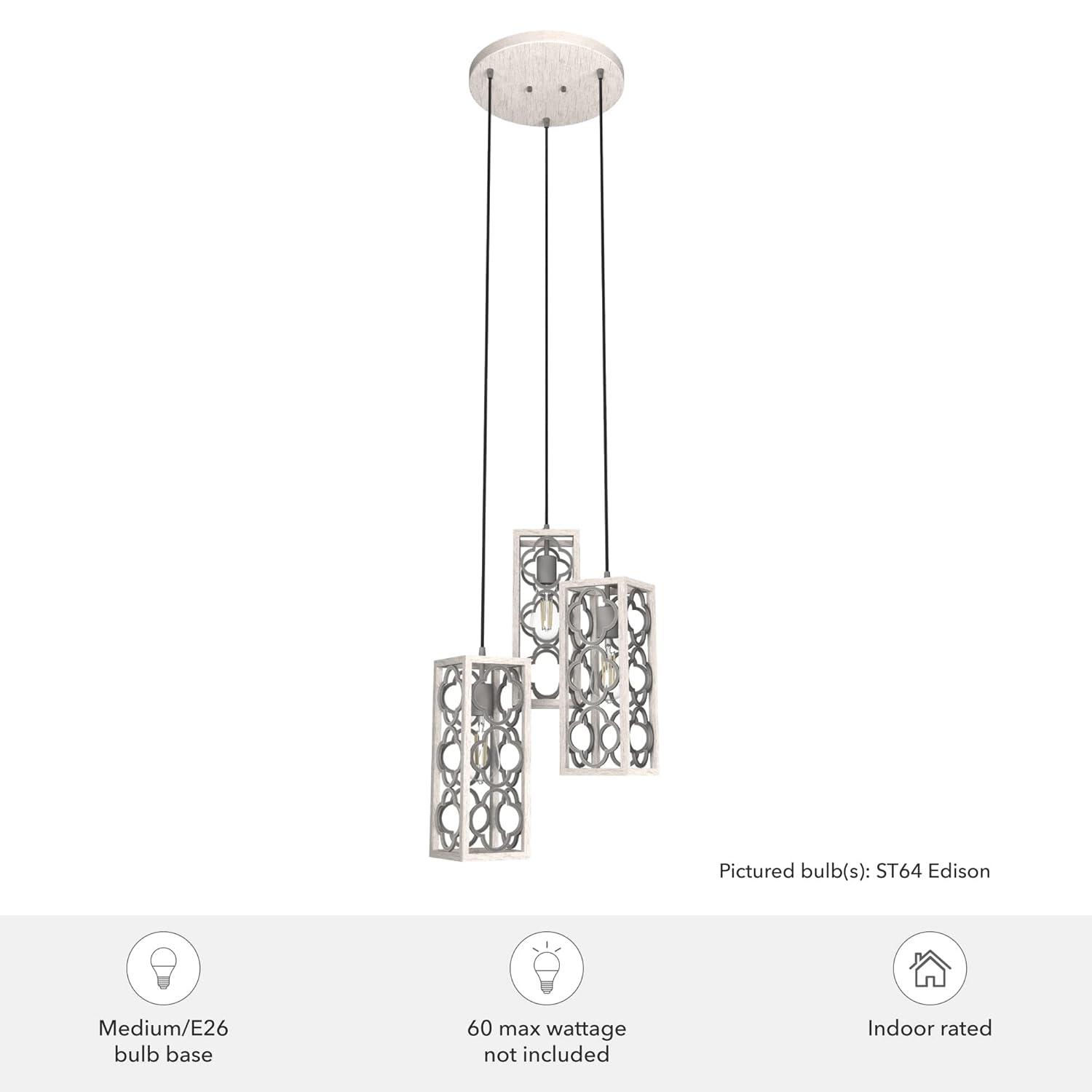 Gablecrest 3 Light Rectangle Cluster Pendant