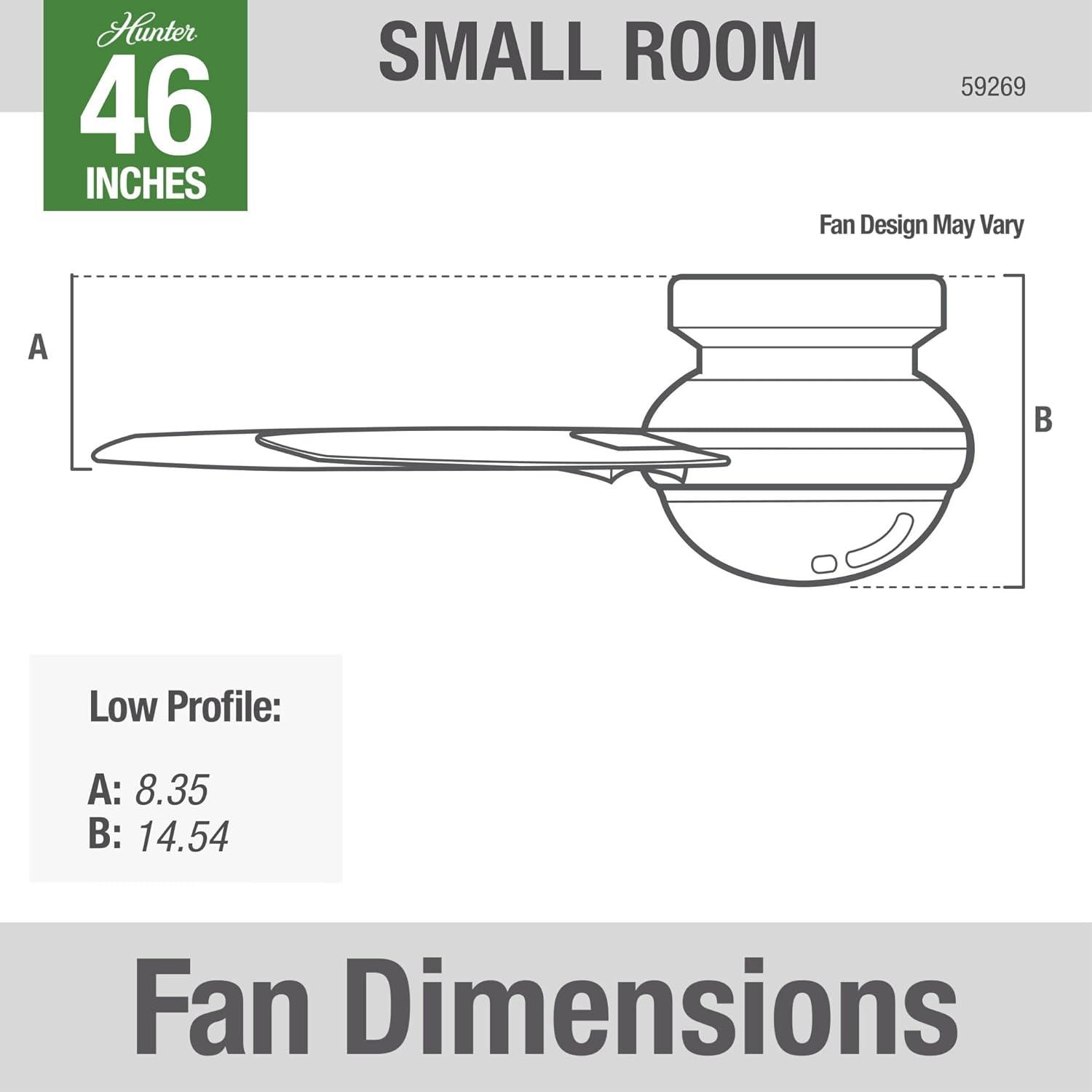 46" Anslee 5 - Blade LED Flush Mount Ceiling Fan with Pull Chain and Light Kit Included