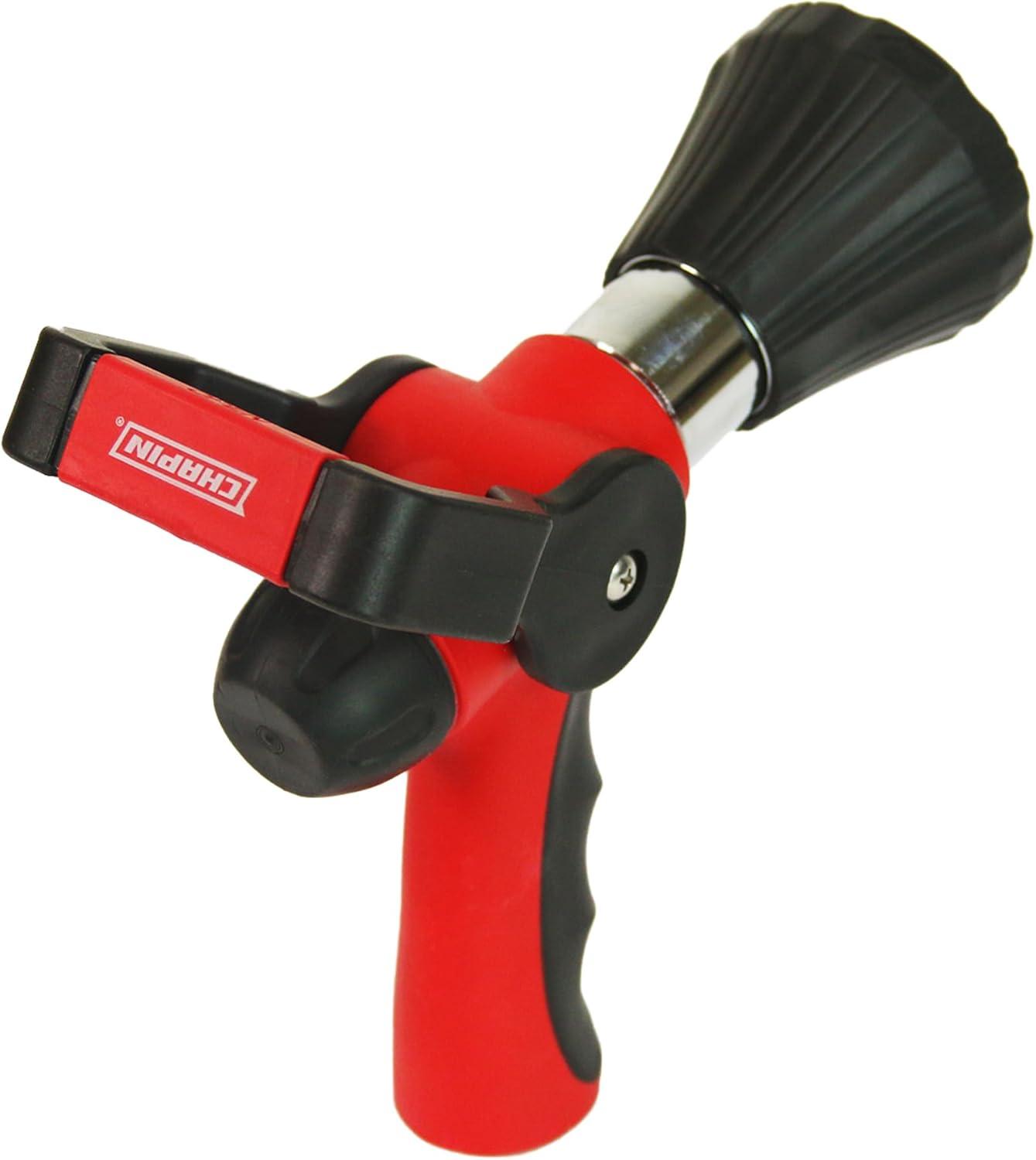 Red and Black Ergonomic Fireman Spray Nozzle