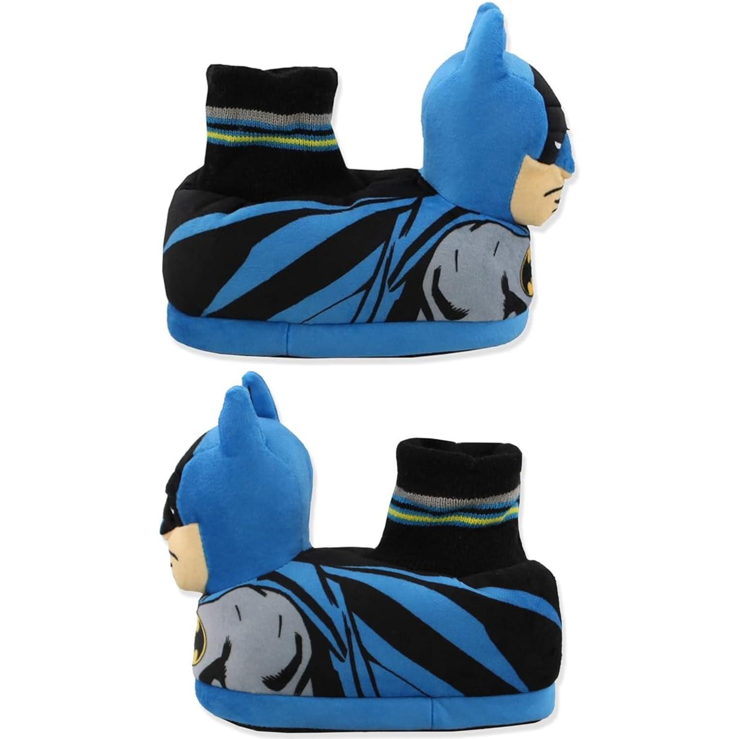 DC Comics Batman Toddler Boys Boys 3D Design Nylex Fabric Slippers - Blue Black, Size: 7-8