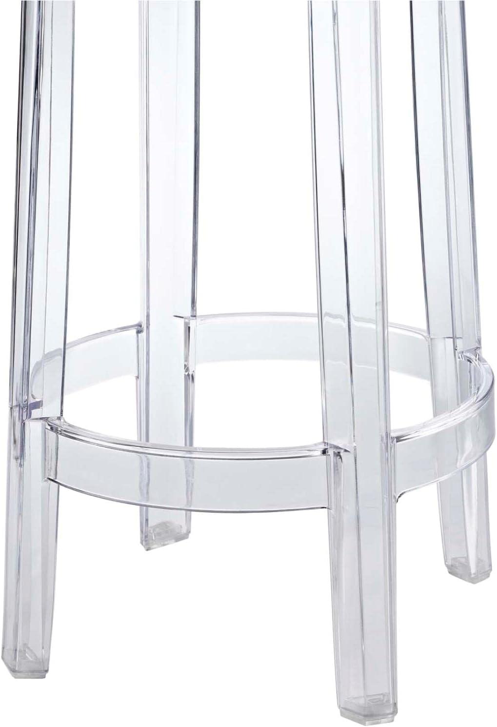 26.5" Sleek Transparent Acrylic Counter Stool