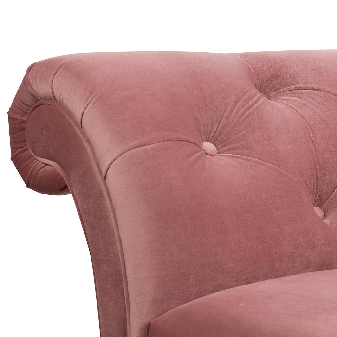 Samuel Tufted Roll Arm Chaise Lounge Ash Rose