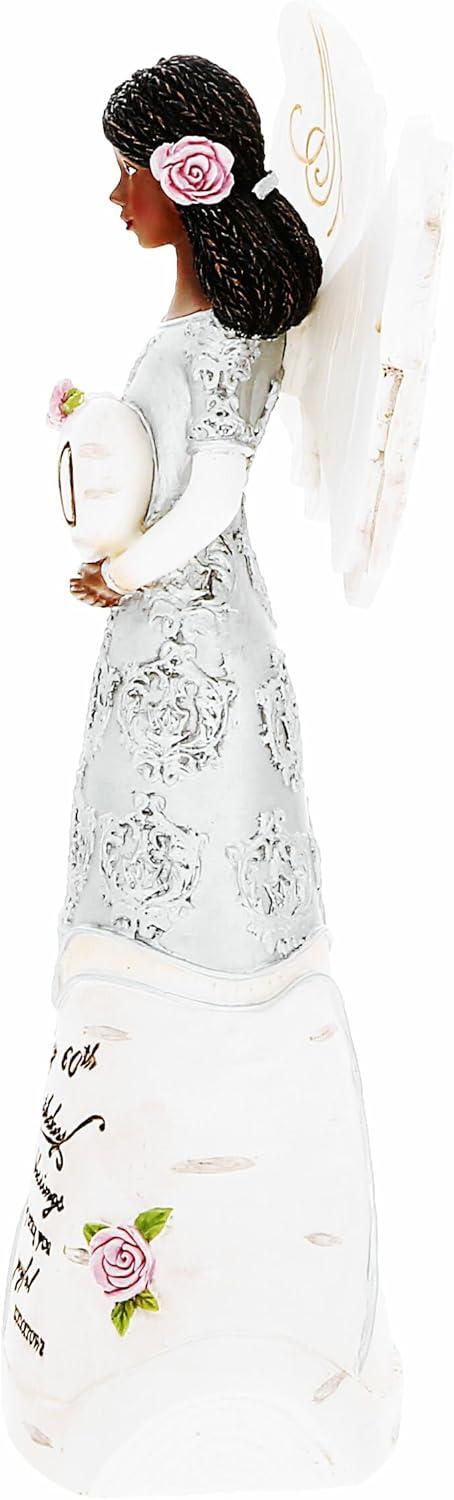 Pavilion - Happy 60th Birthday - 6" Ebony African American Angel Figurine Religious Best Friend Bestie BFF God Jesus Lover Christian Christ Gift Present