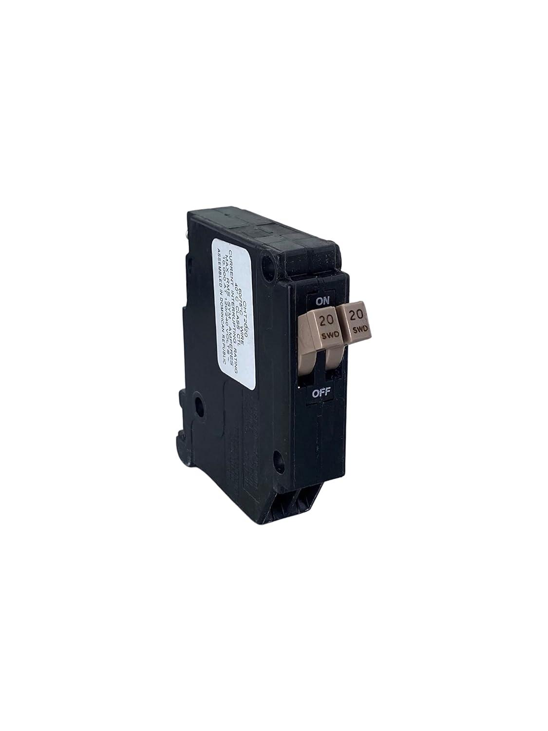 Eaton CHT2020 Cutler-Hammer Tandem Single Pole Circuit Breaker, 3/4", 20 Amp
