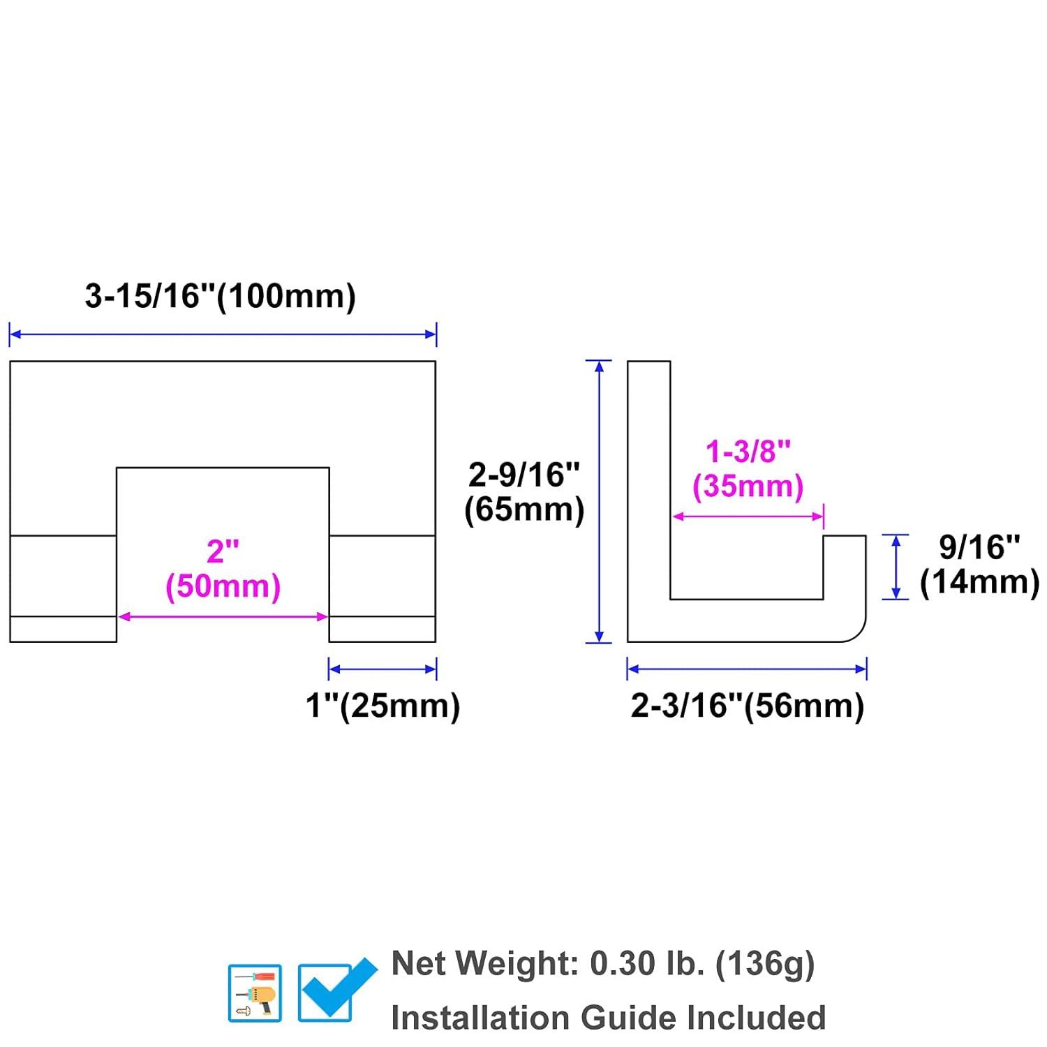 Double Wall Mounted Robe Hook