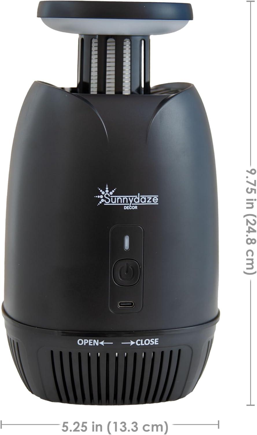 SunnyDaze Decor Tabletop Bug Zapper with Violet Light and Built-In Fan