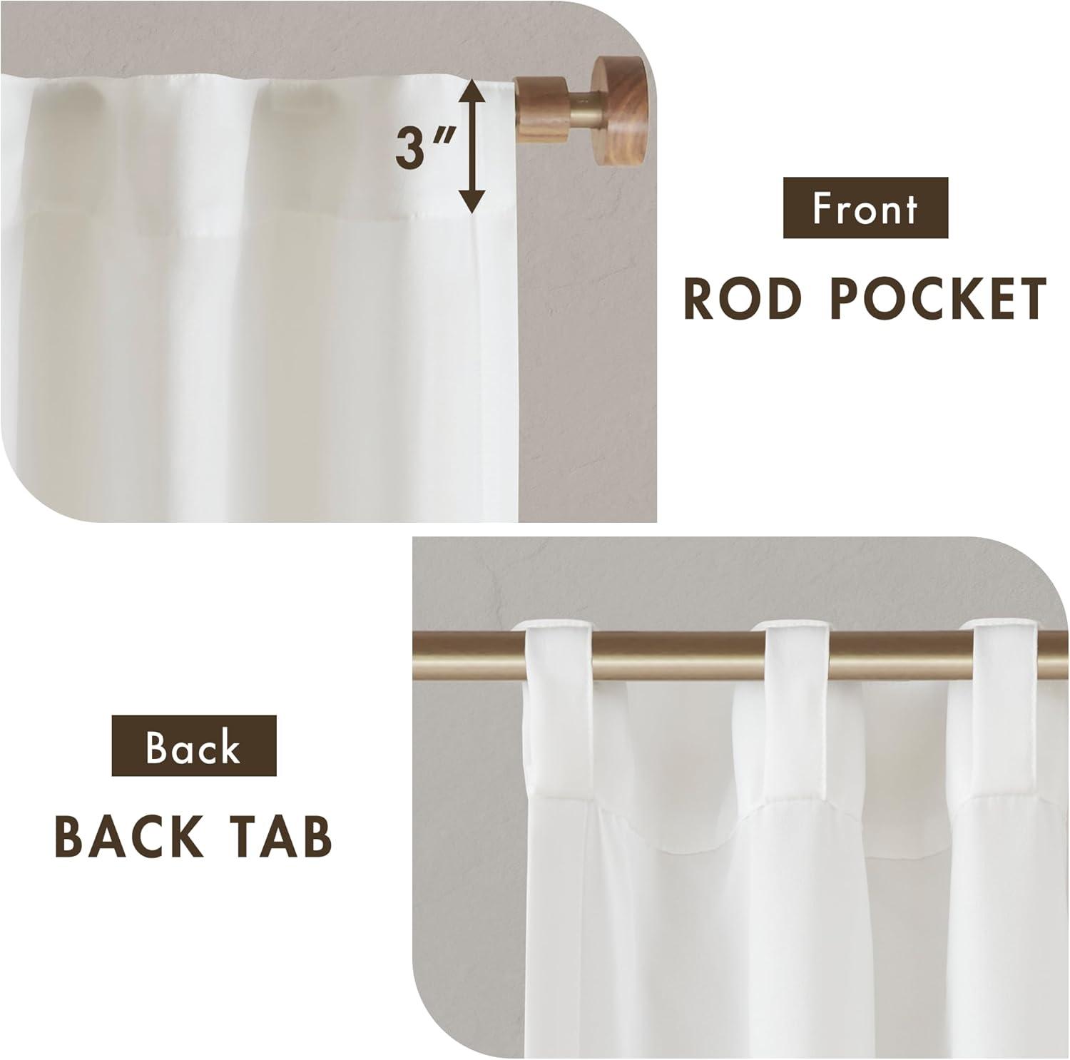 Madison Park Lexus Rod Pocket With Back Tab Privacy Curtain Pair