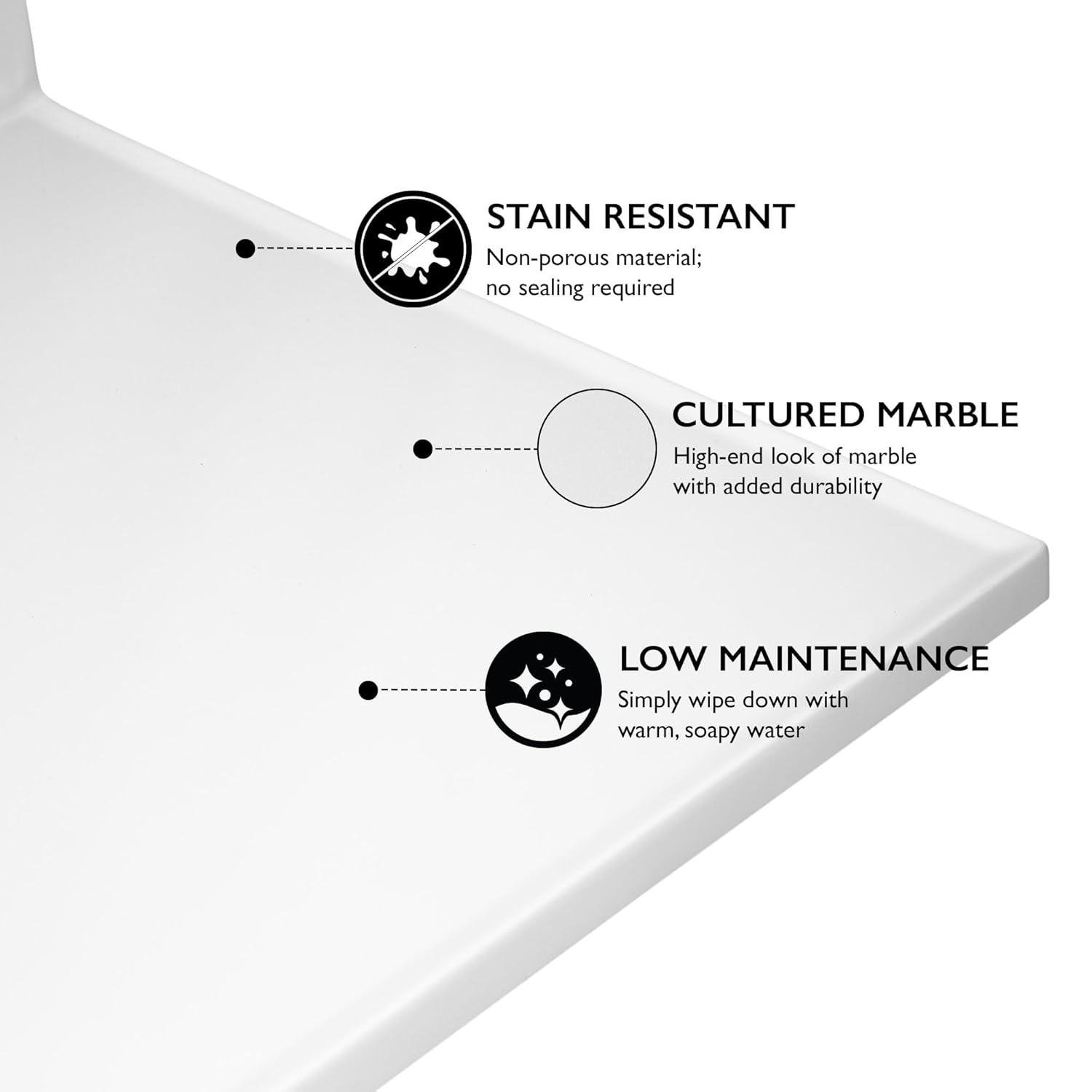 Design House Cultured Marble Vanity Top with Backsplash & Reviews | Wayfair