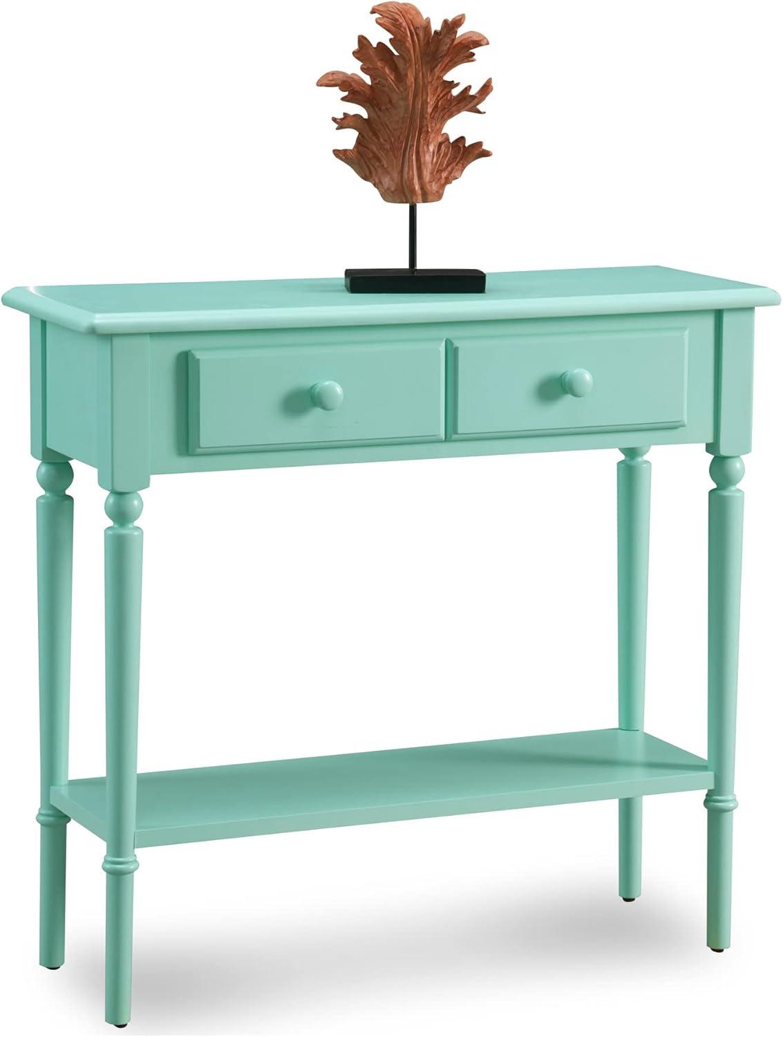 Kiwi Green Wood and Metal Console Table with Storage