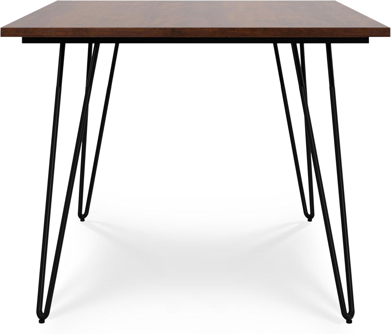 Hunter Solid Wood Top Metal Base Dining Table